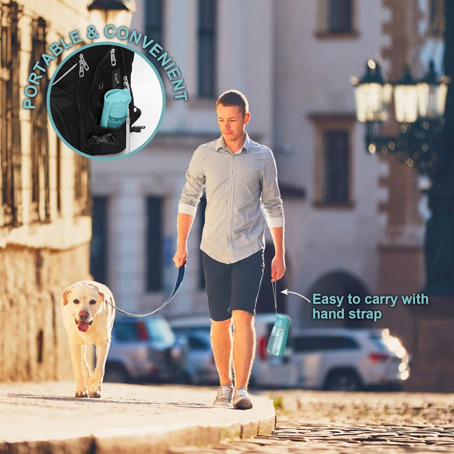 Water Bottle for Dog Water Bottle with Bowl Tourist Drinker Folding 550ml EAN (GTIN) 6935574655209