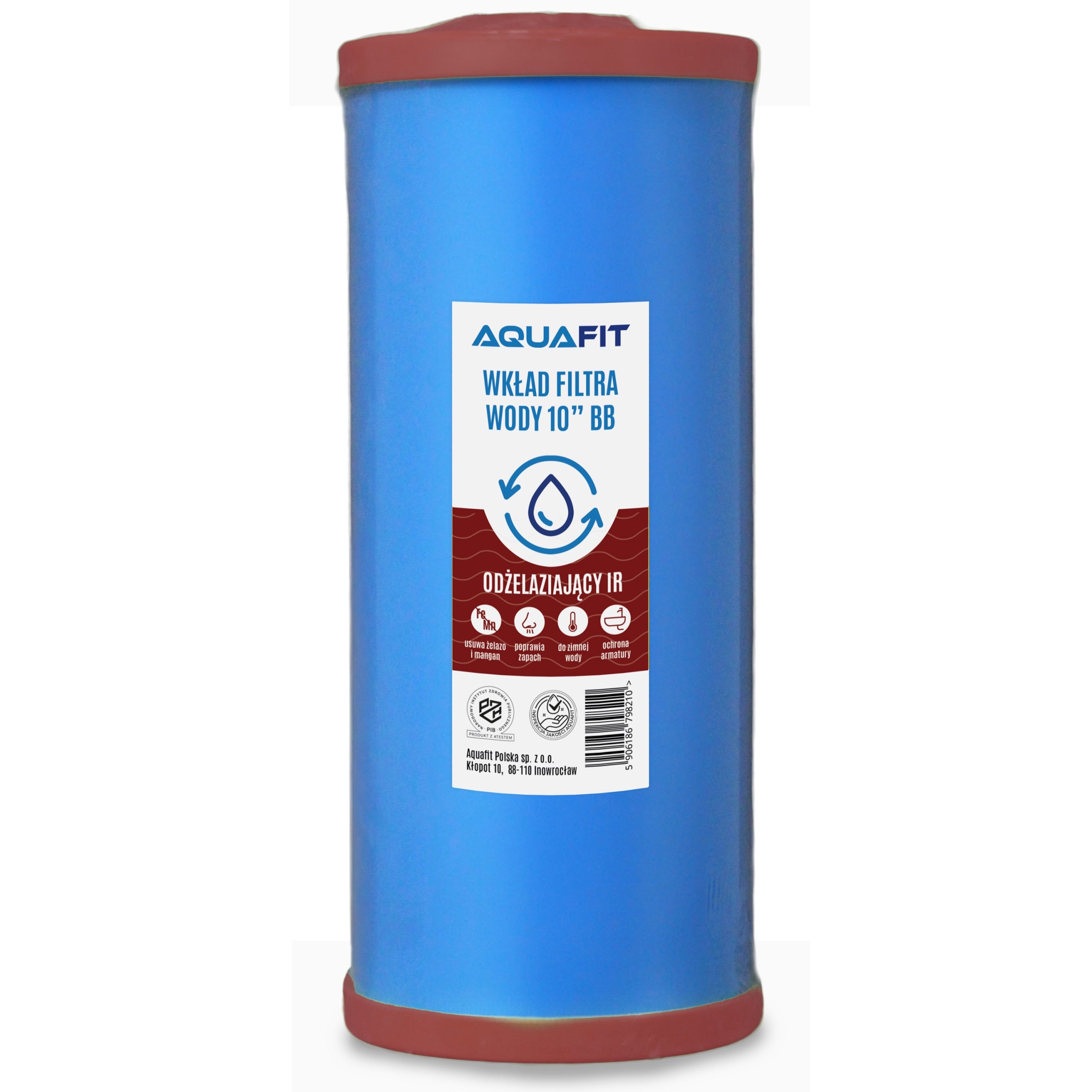 Water Filter 10" BB Big Blue Iron Refill for Iron IR AQUAFIT