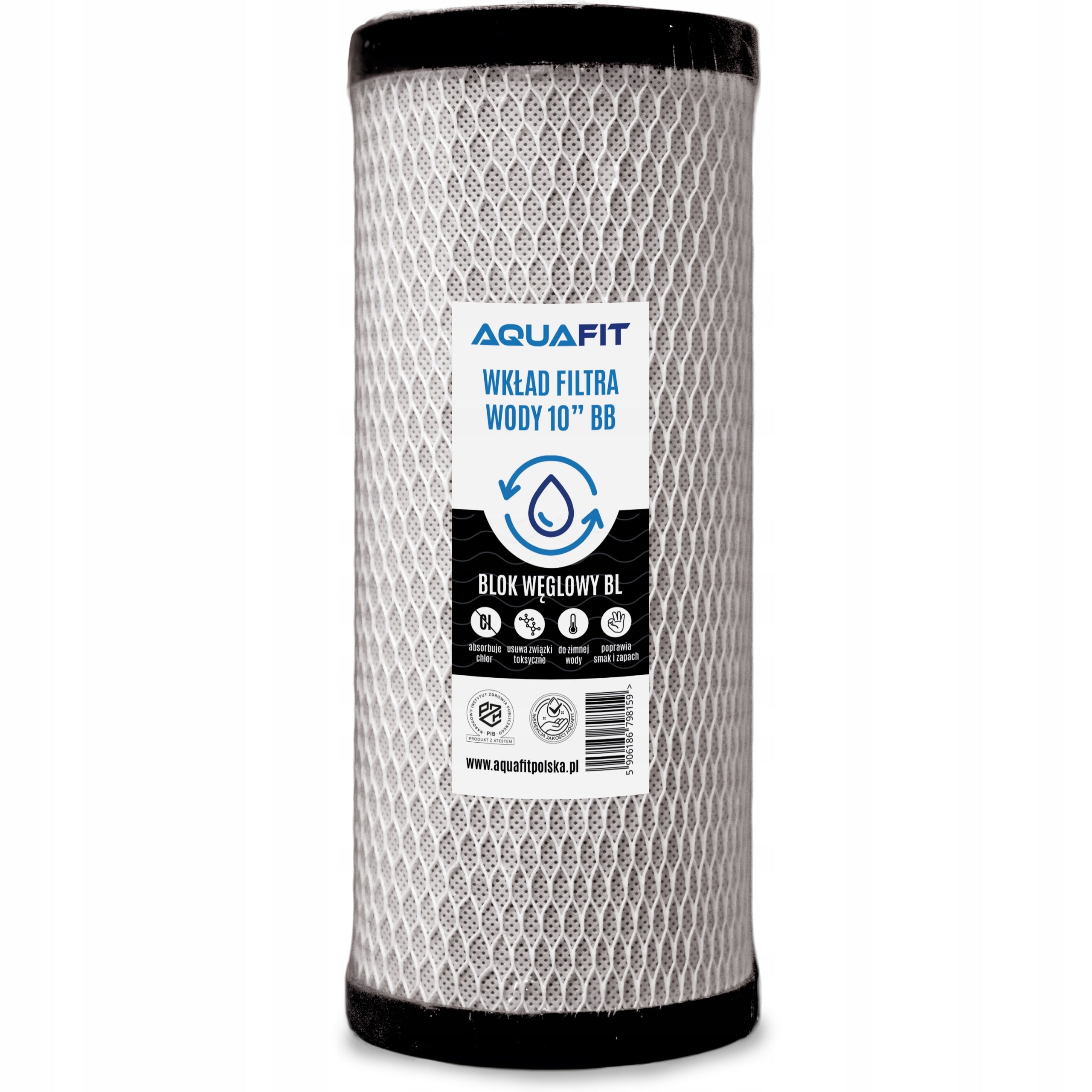Water Filter Carbon Cartridge 10" BB Big Blue Activated Block Carbon AQUAFIT