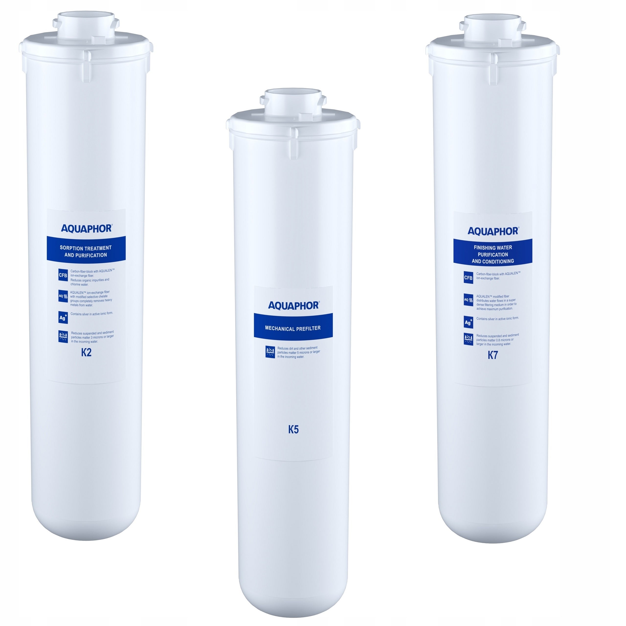 Water Filter Cartridges, Aquaphor K2, K5, K7 Filters for Kitchen Flutters