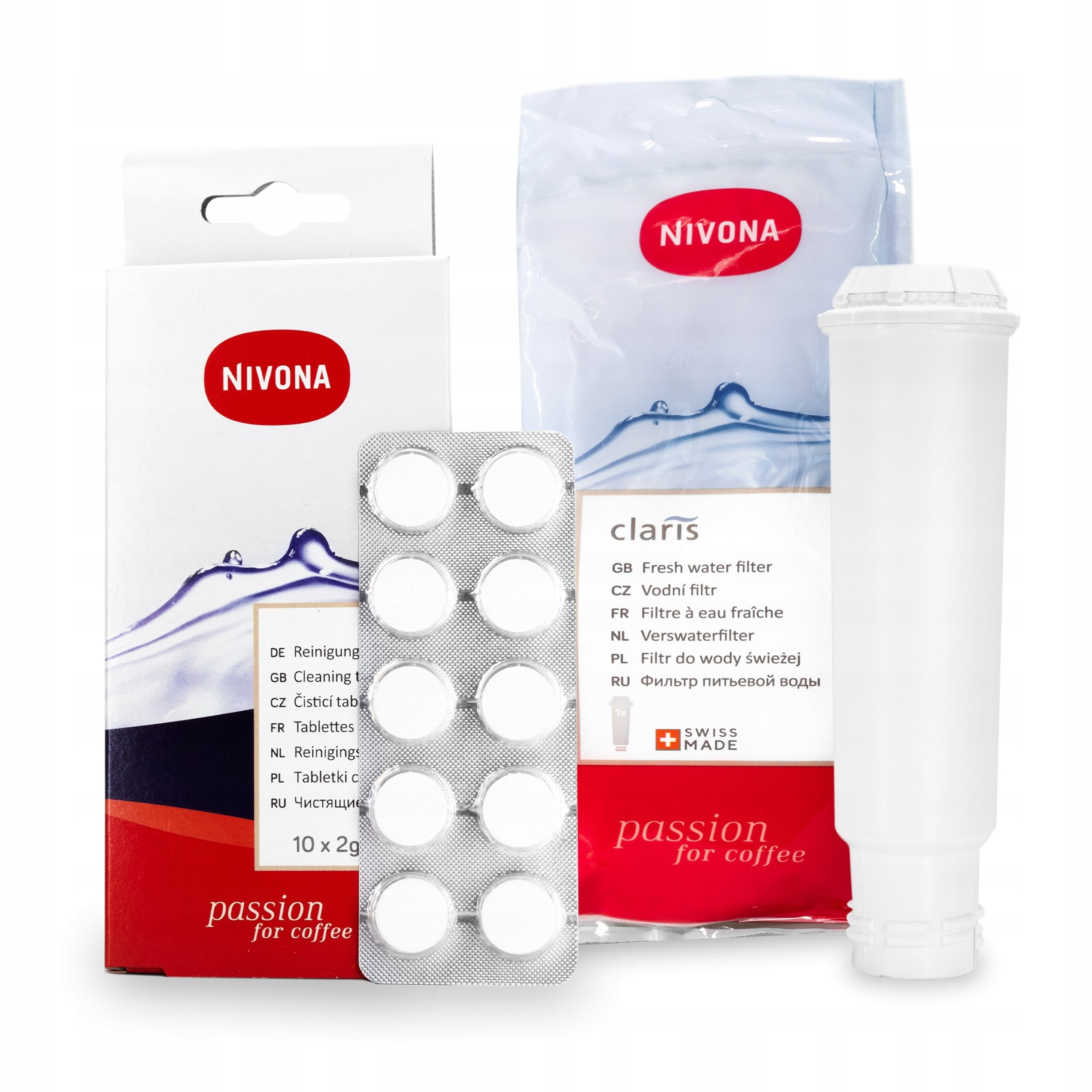 Water Filter + Cleaning Tablets - For Nivona Maker