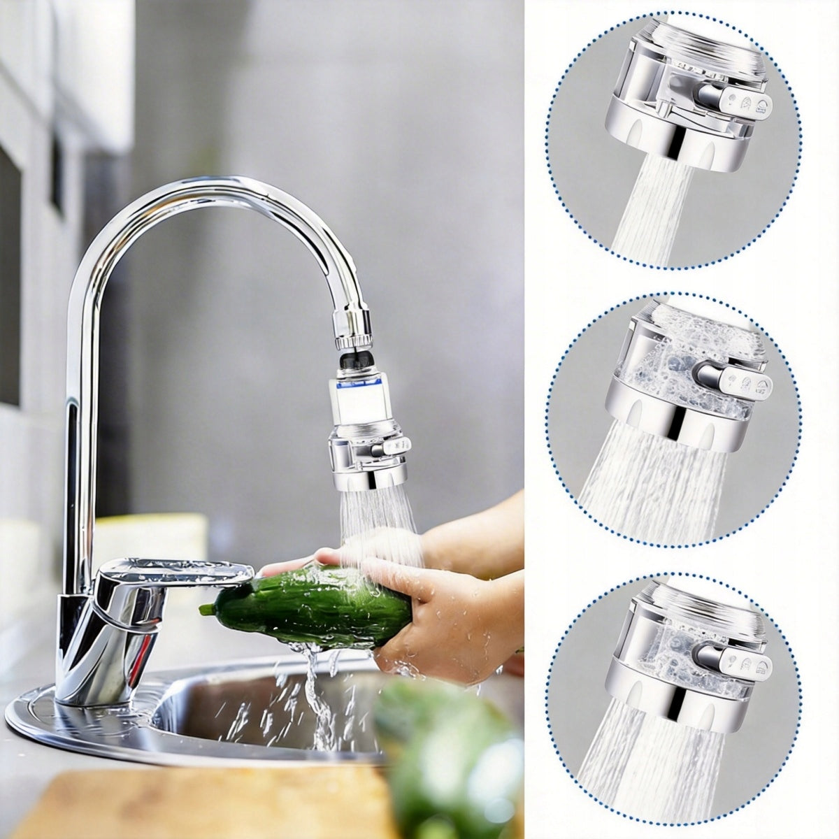 Water Filter For Rotary Faucet Removes Pollutants and Metals + 10 Filters Brand no brand