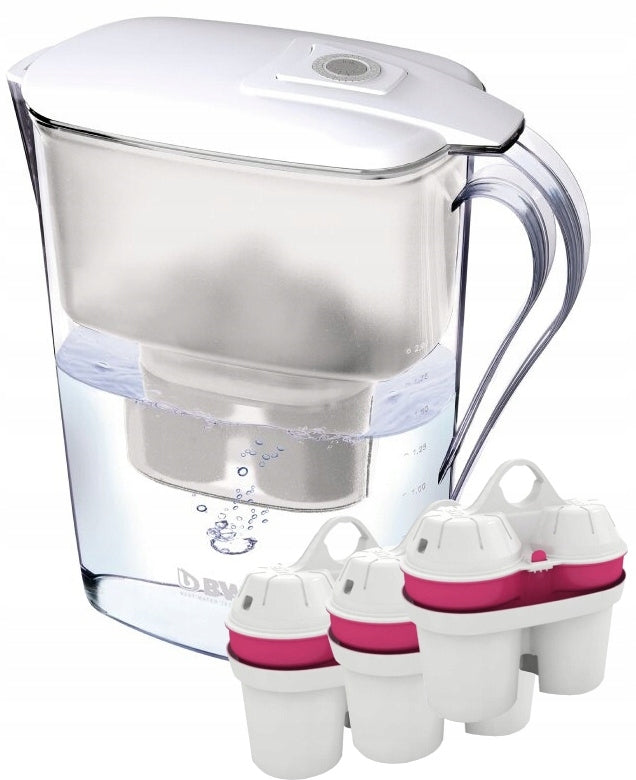 Water Filter JUG BWT SILJAN 3,3L Large + 3x Cartridges Filters Mg2+ Magnesium