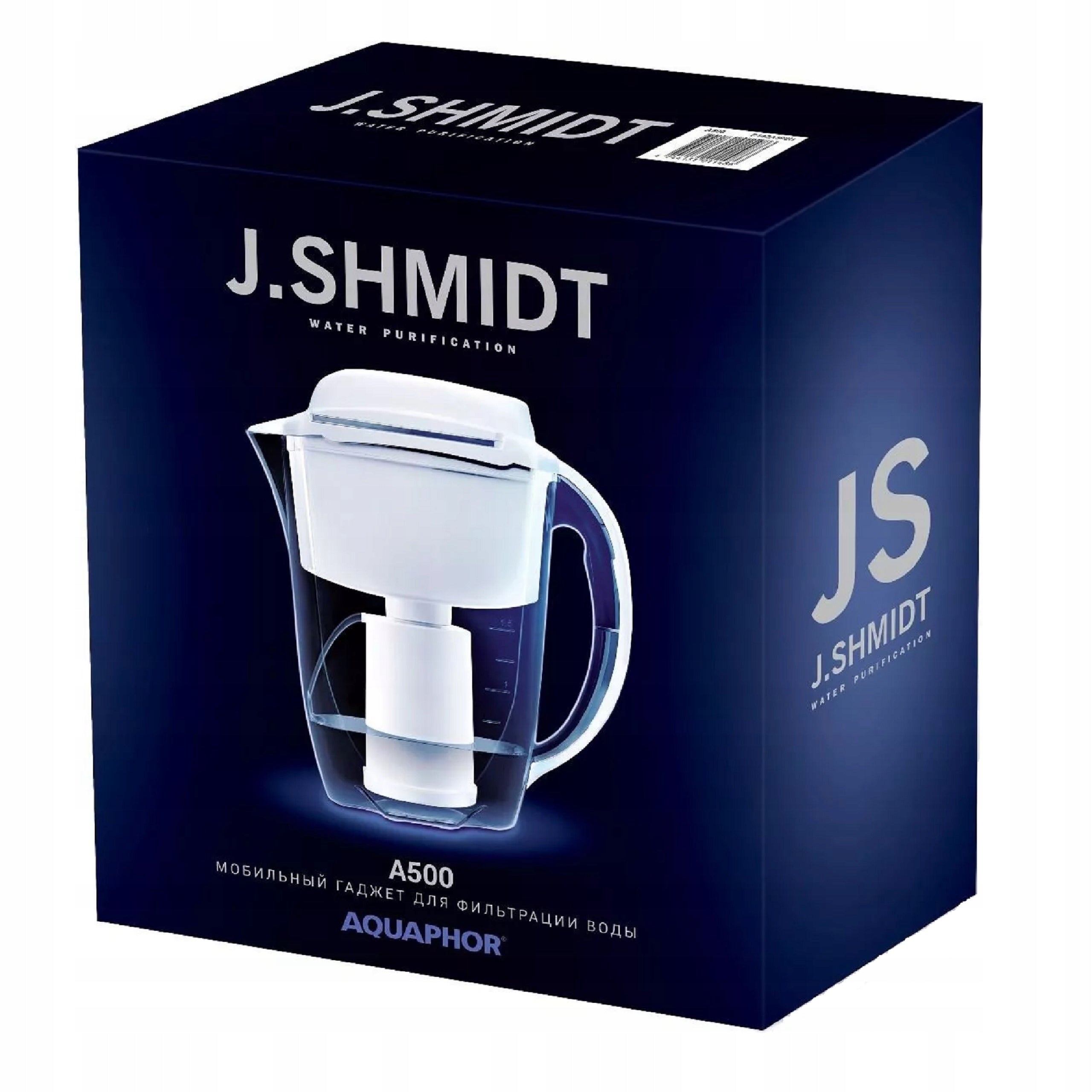Water Filter Jug AQUAPHOR J.SHMIDT 500 White 2,8L with Carbon Filter Manufacturer code J.Shmidt A500