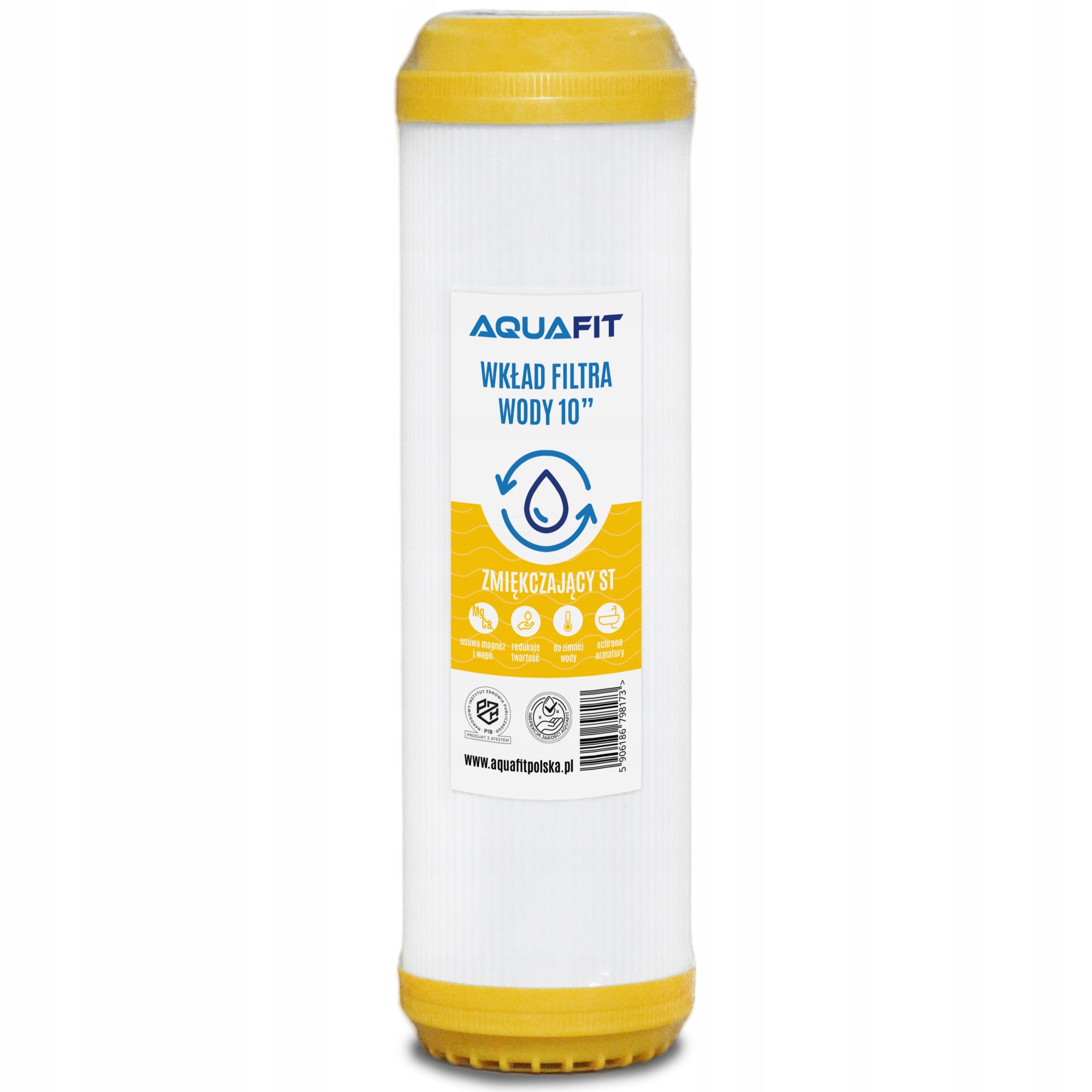Water Filter Water Softening Cartridge 10" reduces water hardness AQUAFIT