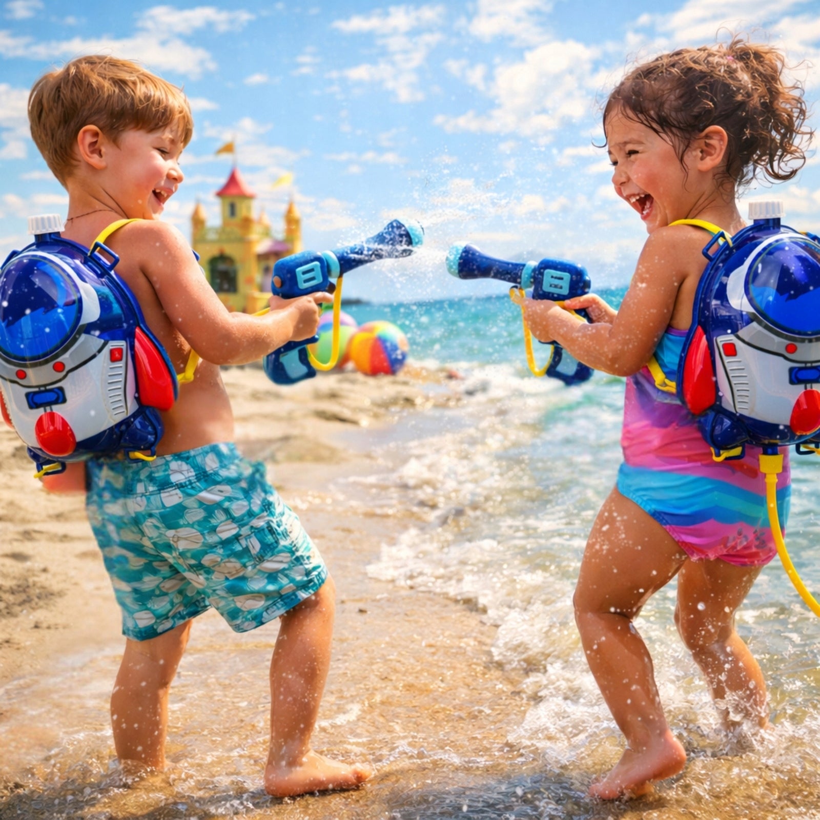 Water GUN SIKAWKA BACKPACK Śmingus dyngus WATER WEAPON WITH BACKPACK LT Kid's age 3+ years