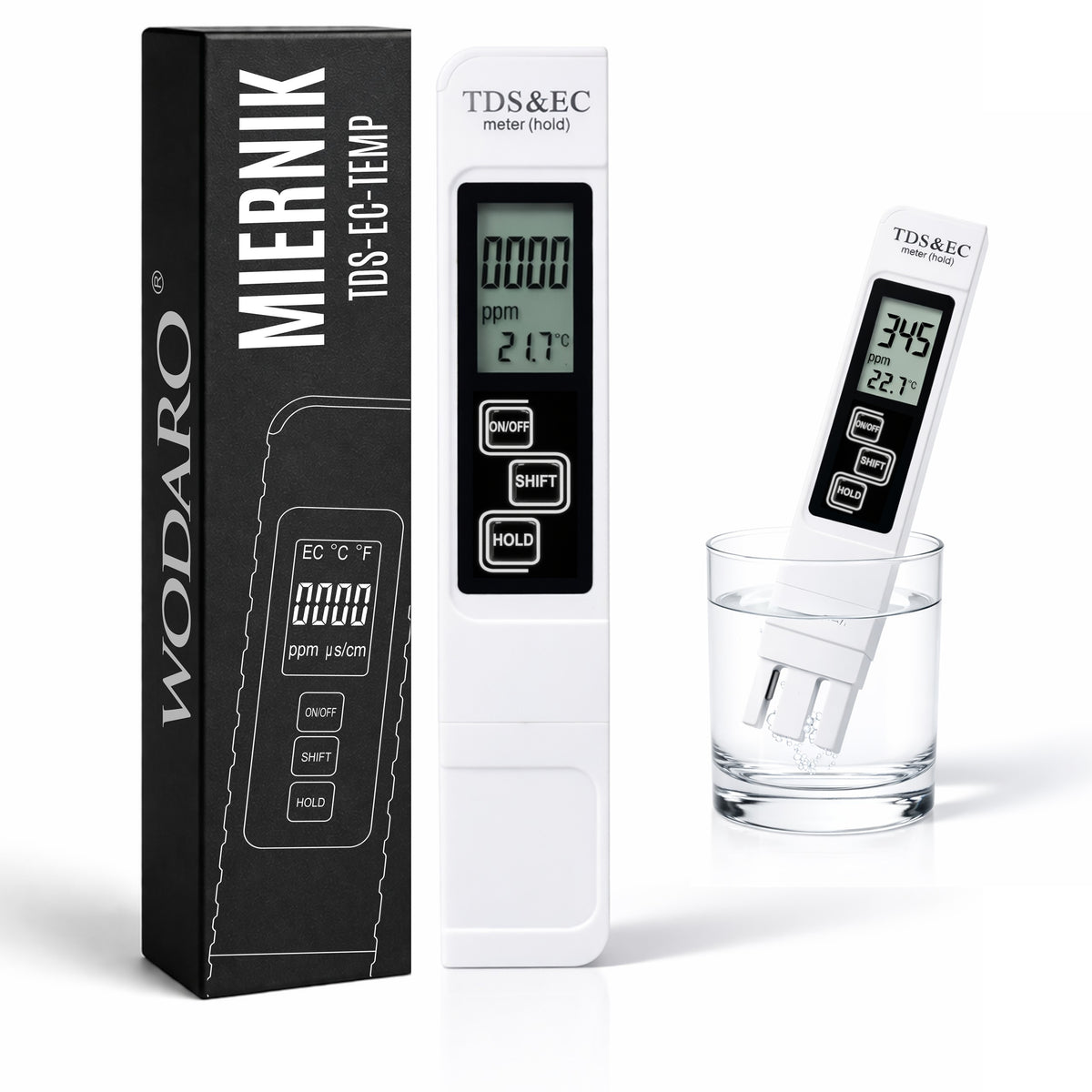 Water Hardness Tester TDS Meter WD2 WODARO Water Quality Measurement PPM Tester