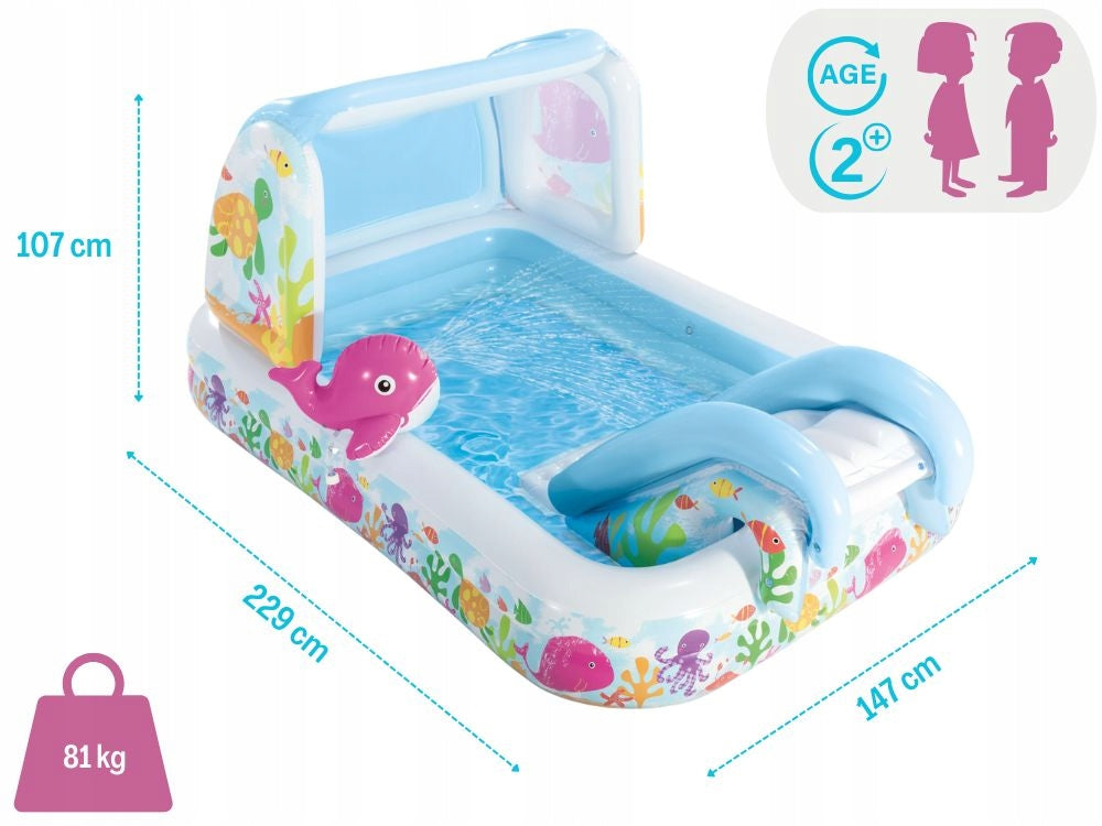 Water Playground for Children Aquarium 229x147x107 Intex 57447 Swimming Pool Packaging status original