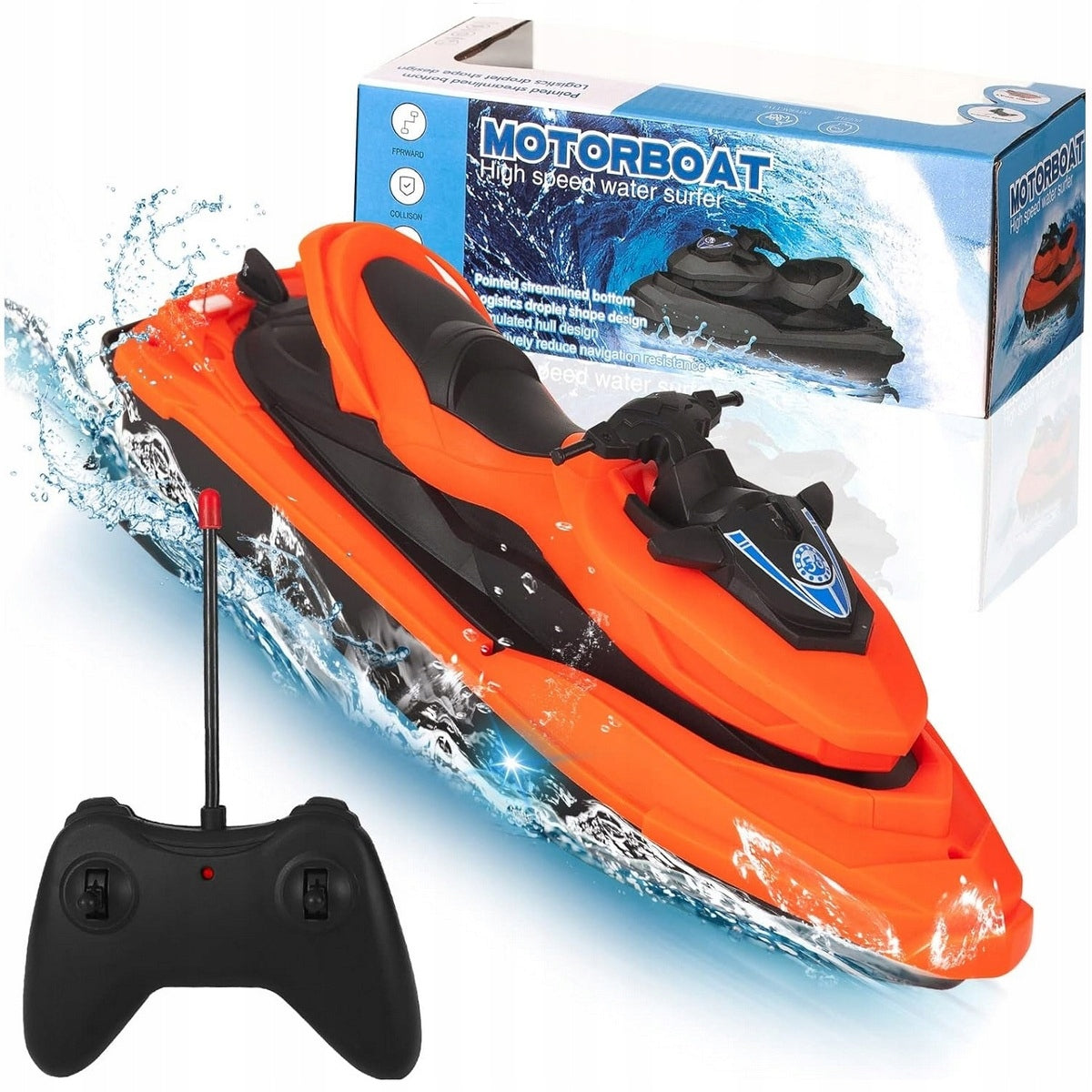 Water Scooter Controlled MOTORBOAT BOAT REMOTE CONTROLLED RC Brand QULKI