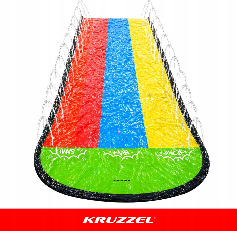 Water Slide 480cm Slide 3 Boards with Fountain Triple Manufacturer code Ślizg wodny z fontanną Kruzzel