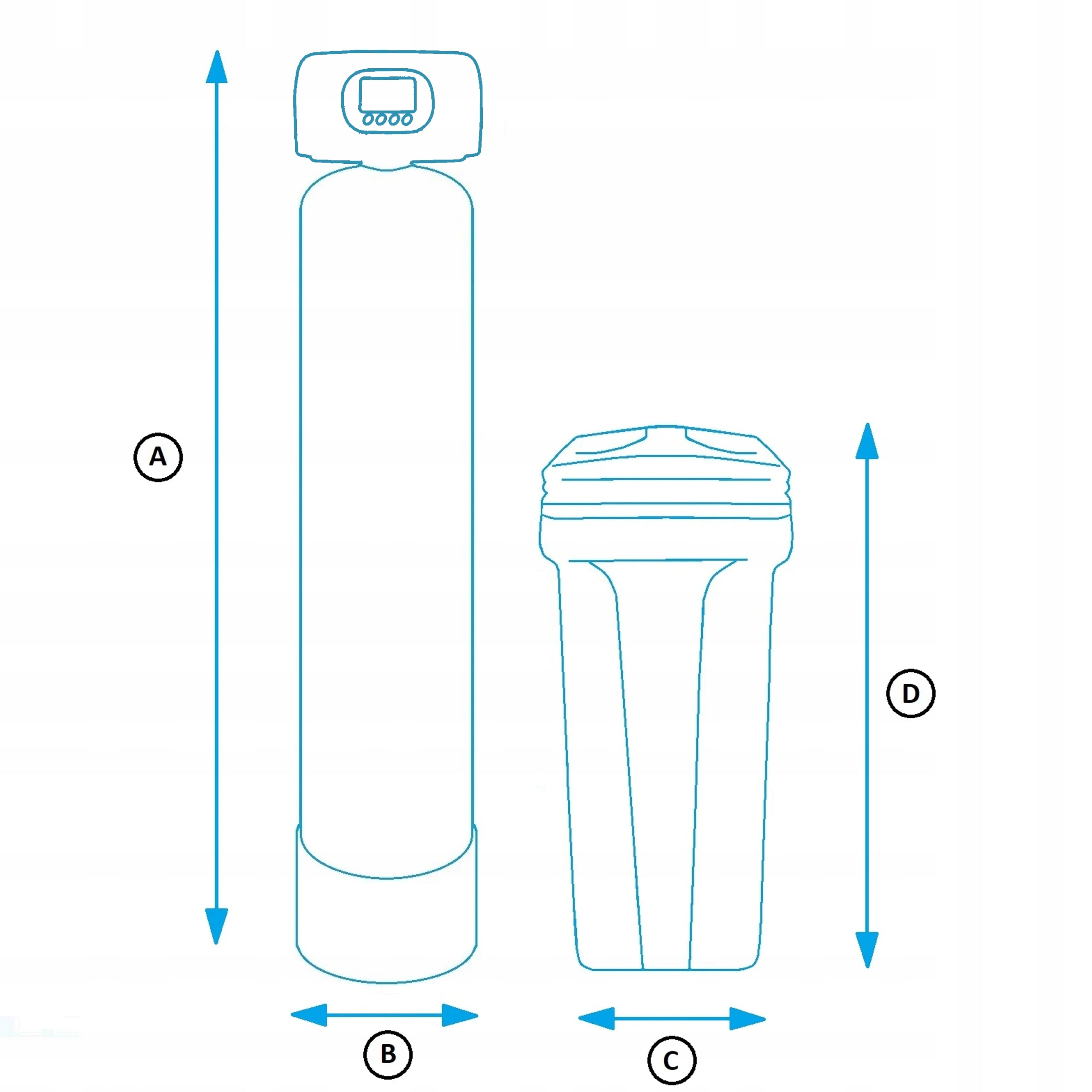 Water Treatment Station Aquafit Aquasoft 50 Water Softener 2-el Capacity 50 l