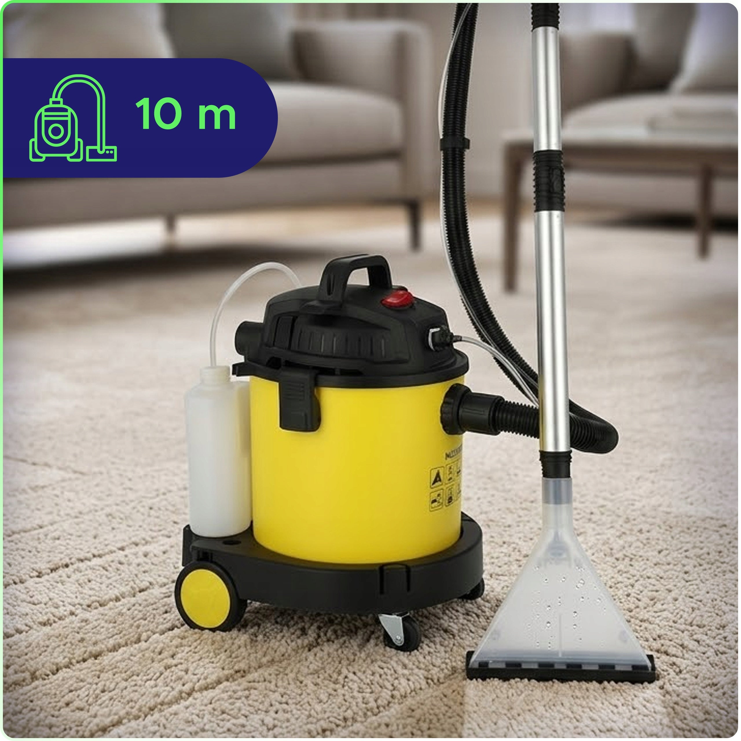 Water Washing Vacuum Cleaner Carpet Washing Blower Function MPM MOD-80 20L Model MOD-80