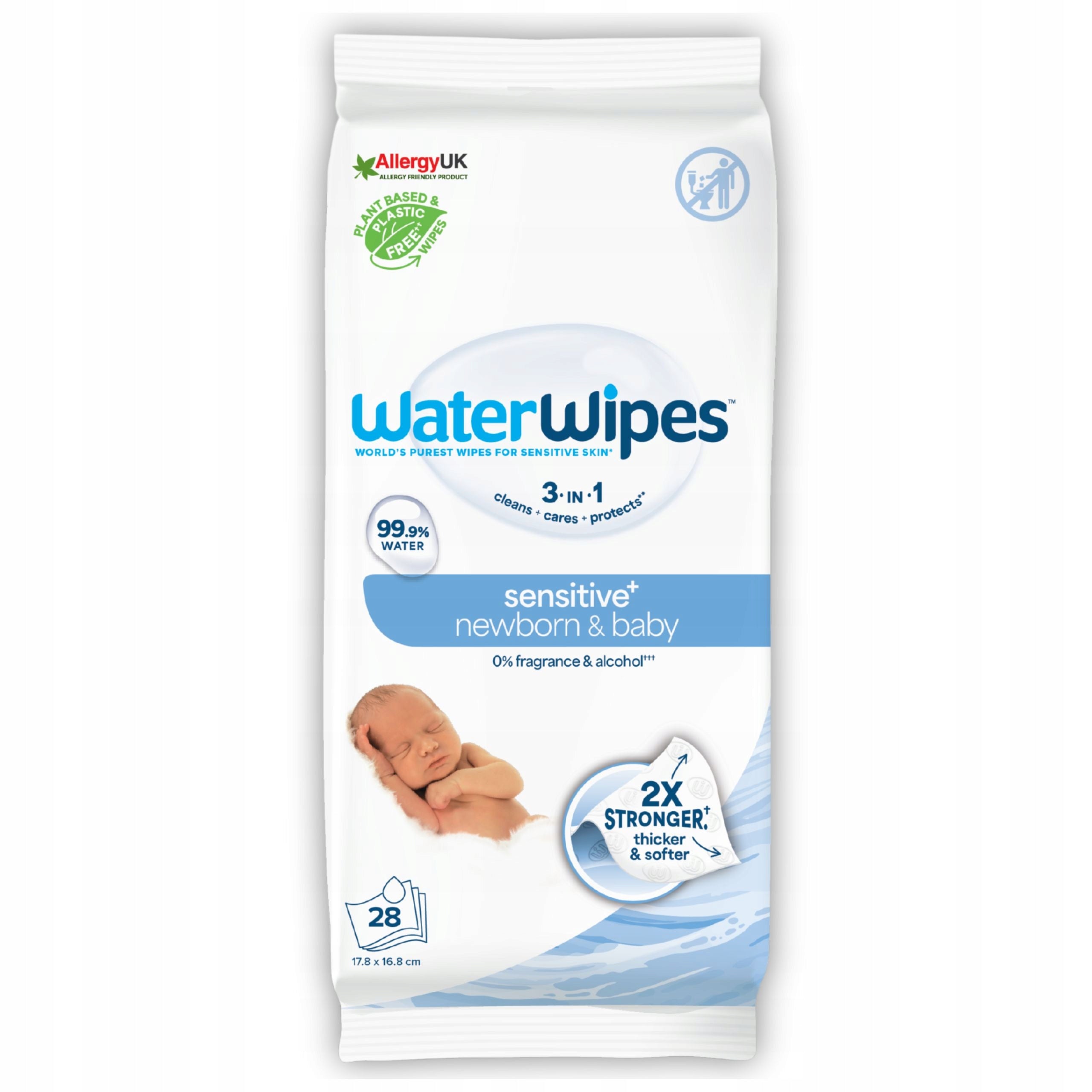Water Wipes WET WIPES for Infants Children 99,9% Water 28pcs