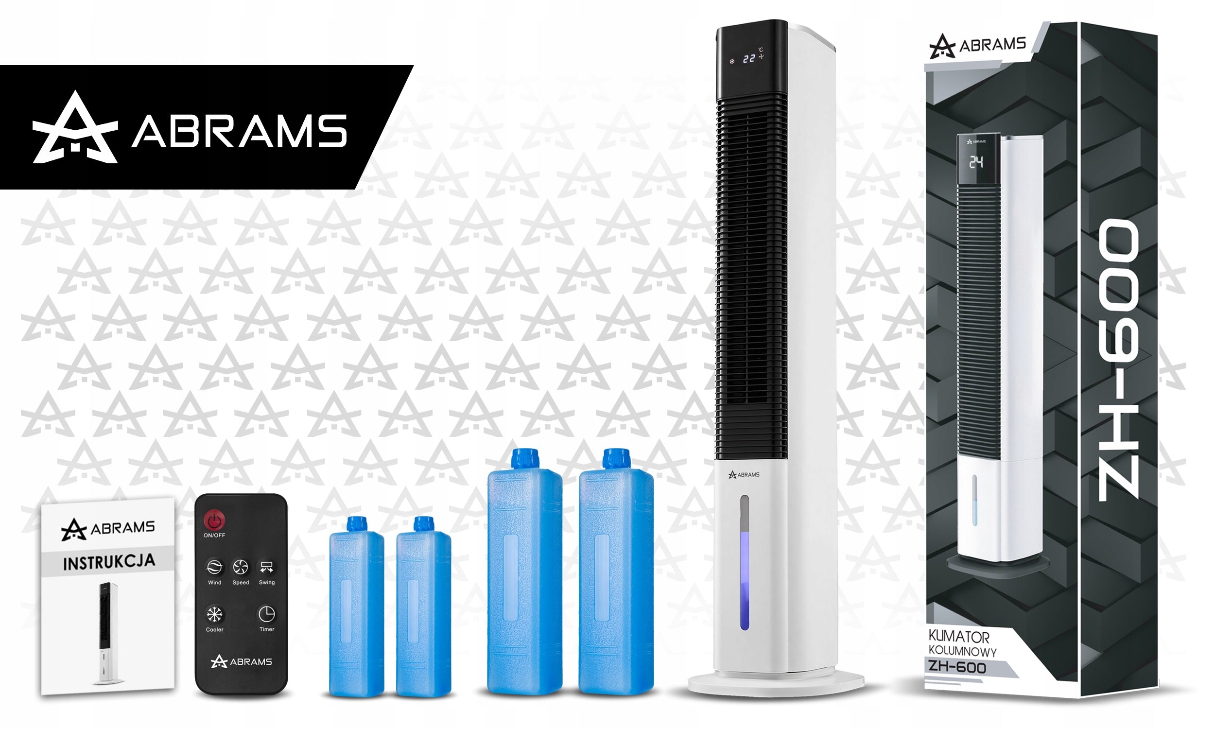 Water air conditioner Abrams fan ionization 60W 150m³/h QUIET STRONG Airflow 150 m³/h