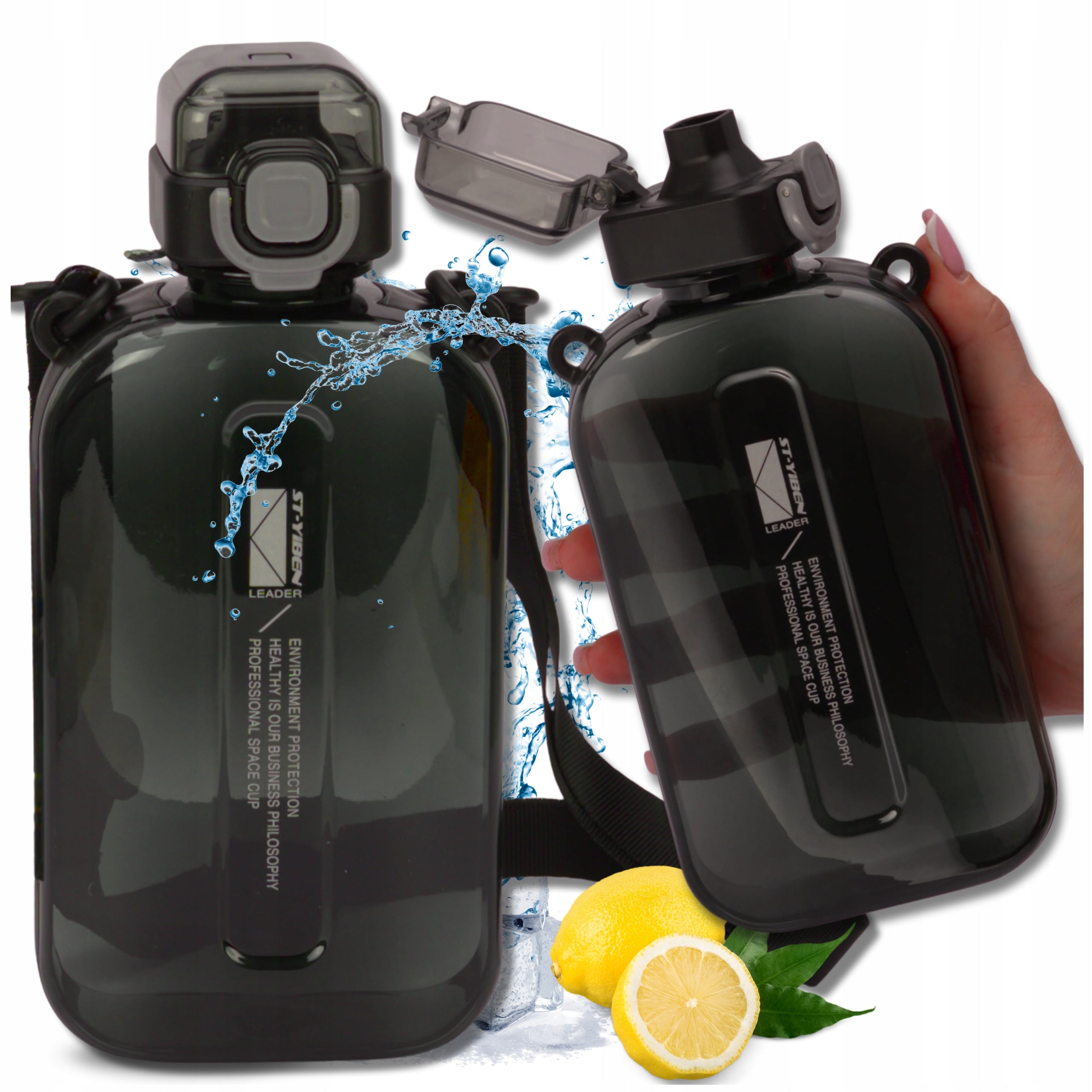 Water bottle 750ml motivational sports water bottle sealed BPA FREE TRESSARI Manufacturer code Butelka bidon 750ml szczelny TRESSARI na wodę