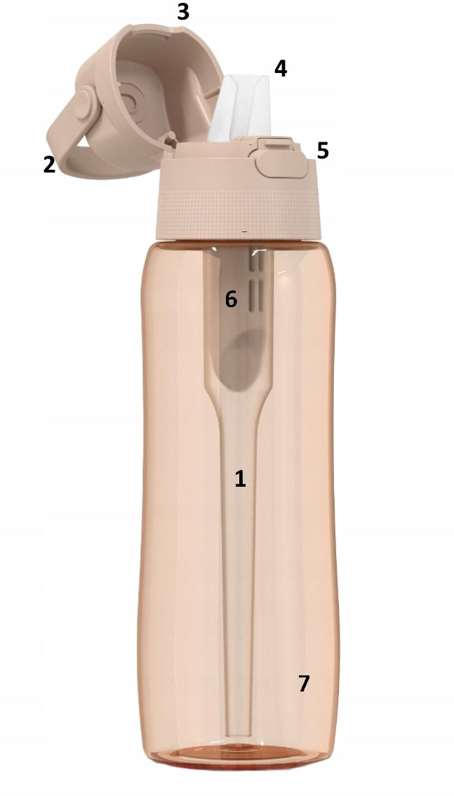 Water bottle Dafi Solid cappuccino dyed 0,7l + filter Brand Dafi