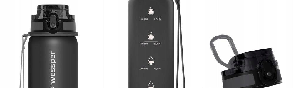 Water bottle Tritan sealed with sports measuring cup 500 ml Wessper Packaging status original