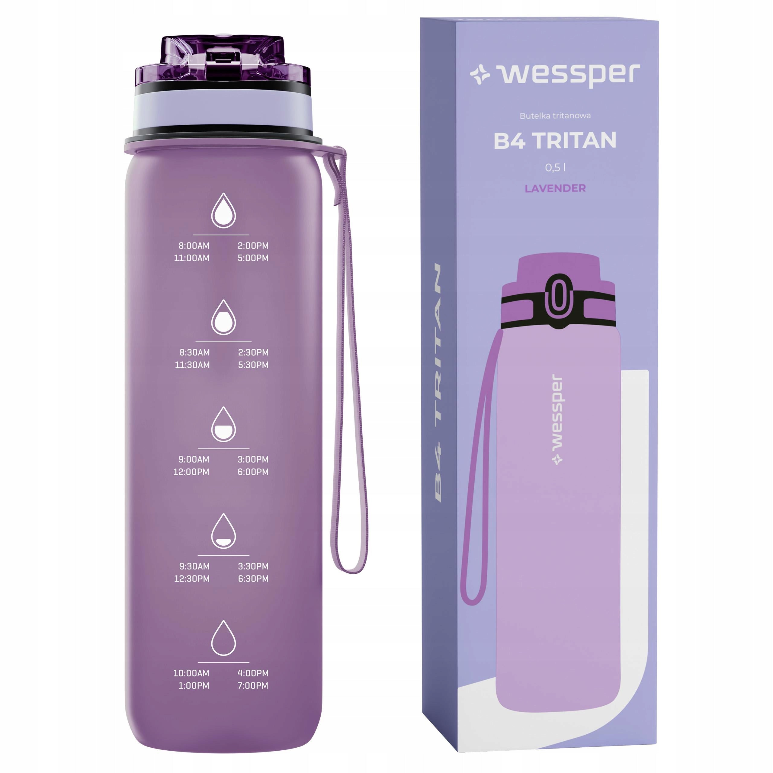 Water bottle Wessper B4 Tritan 500 ml water bottle for fitness gyms
