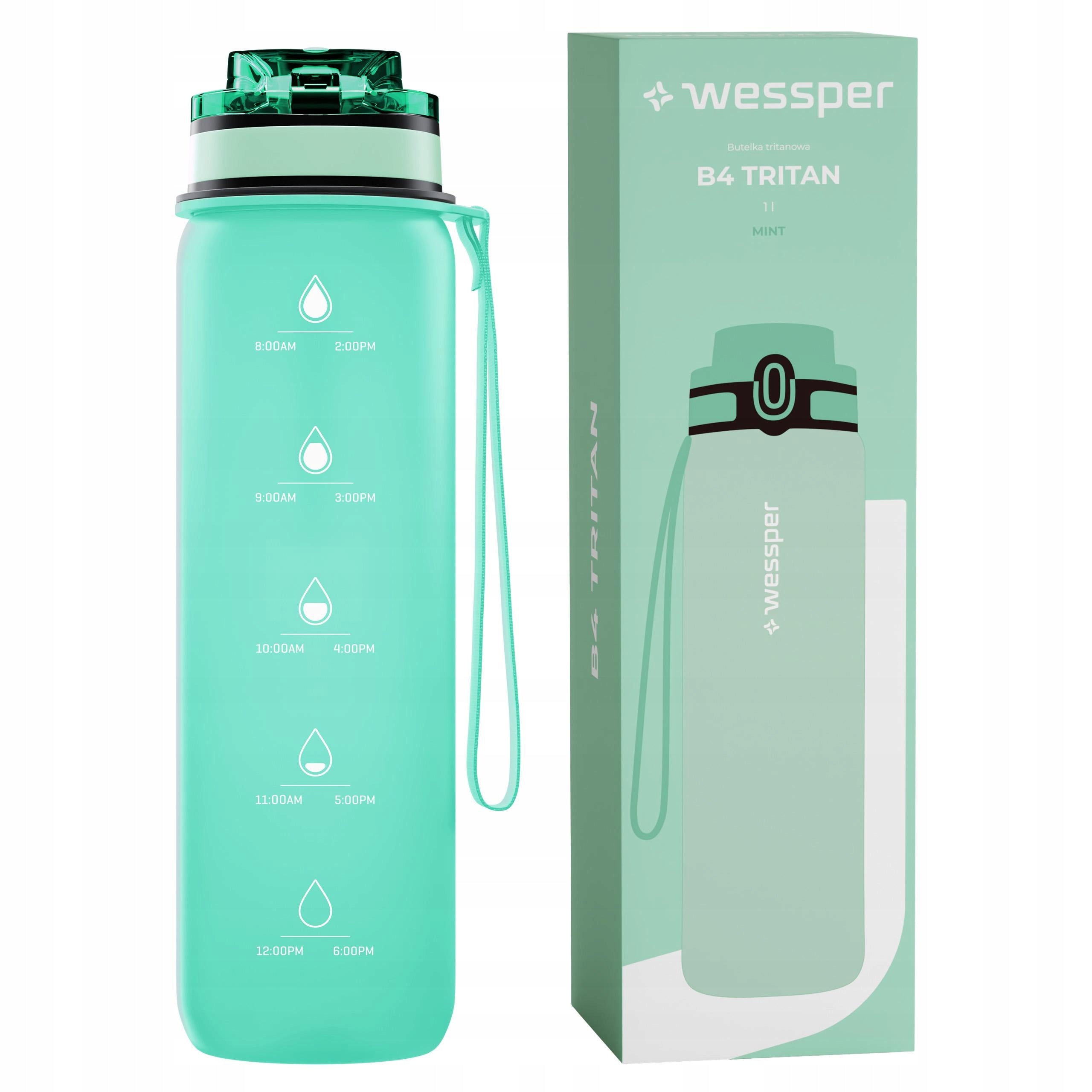 Water bottle Wessper tritan 1000 ml water bottle for fitness gyms