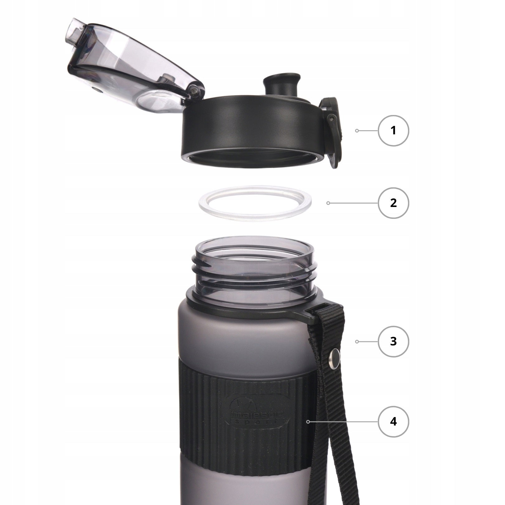 Water bottle drink small sealed tritan bottle with mouthpiece BPAfree 540 ml Weight 140 g