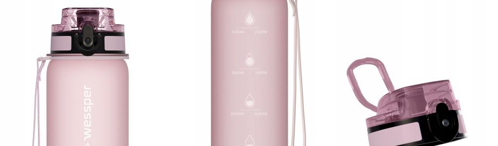 Water bottle for gym Wessper B4 Tritan 500 ml with mouthpiece Packaging status original