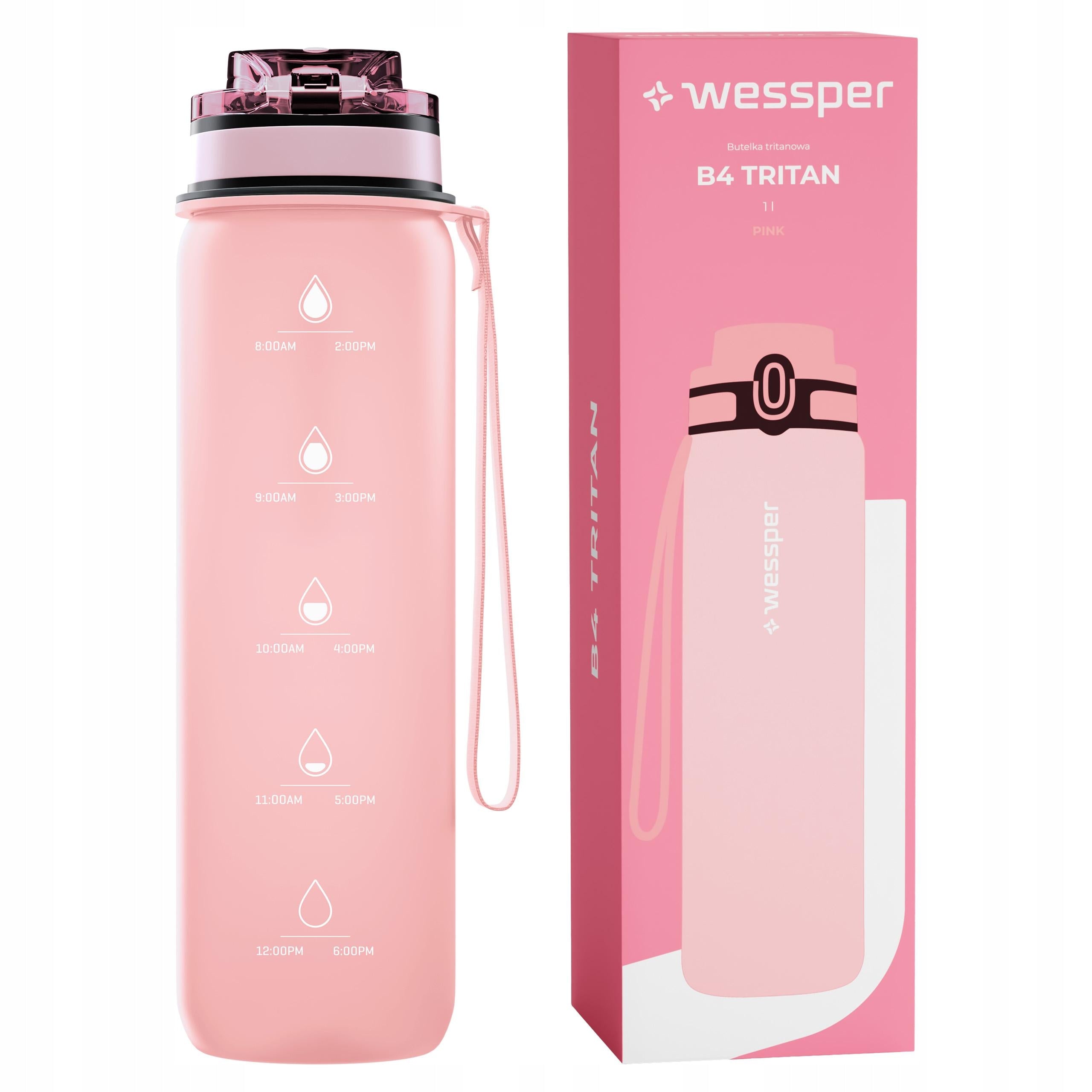 Water bottle for gyms Wessper 1000 ml with sports mouthpiece