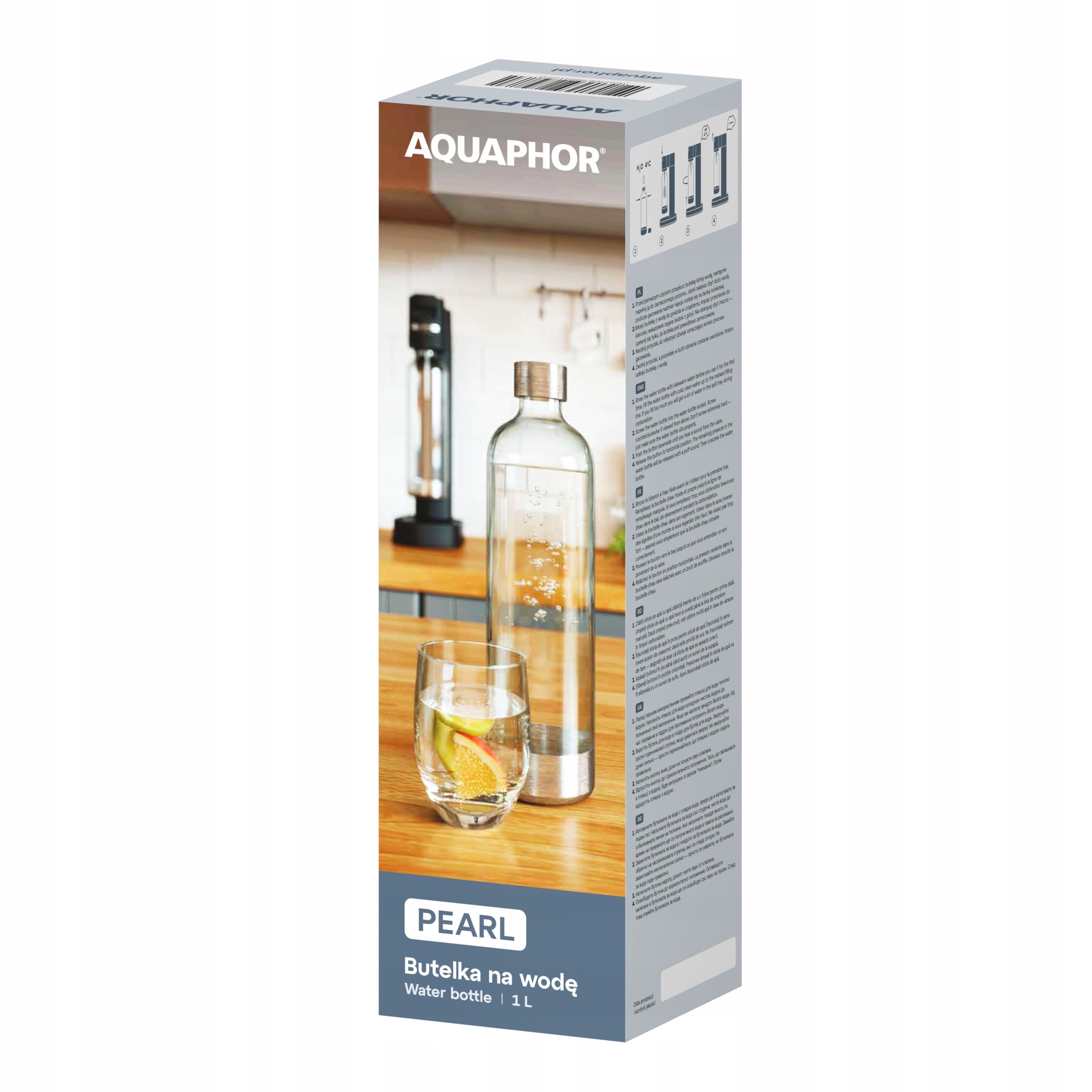 Water bottle for saturator Aquaphor Pearl capacity 1l Manufacturer code Pearl Butelka