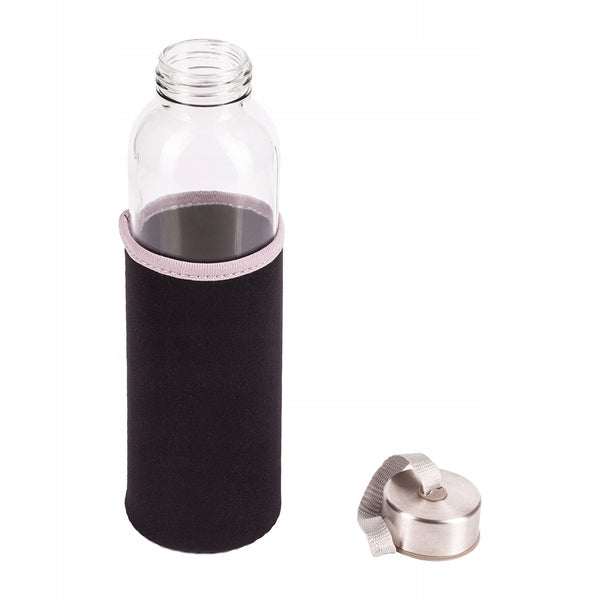 Water bottle glass BOTTLE EKO 500 ml handle cover neoprene black EAN (GTIN) 8719941000551