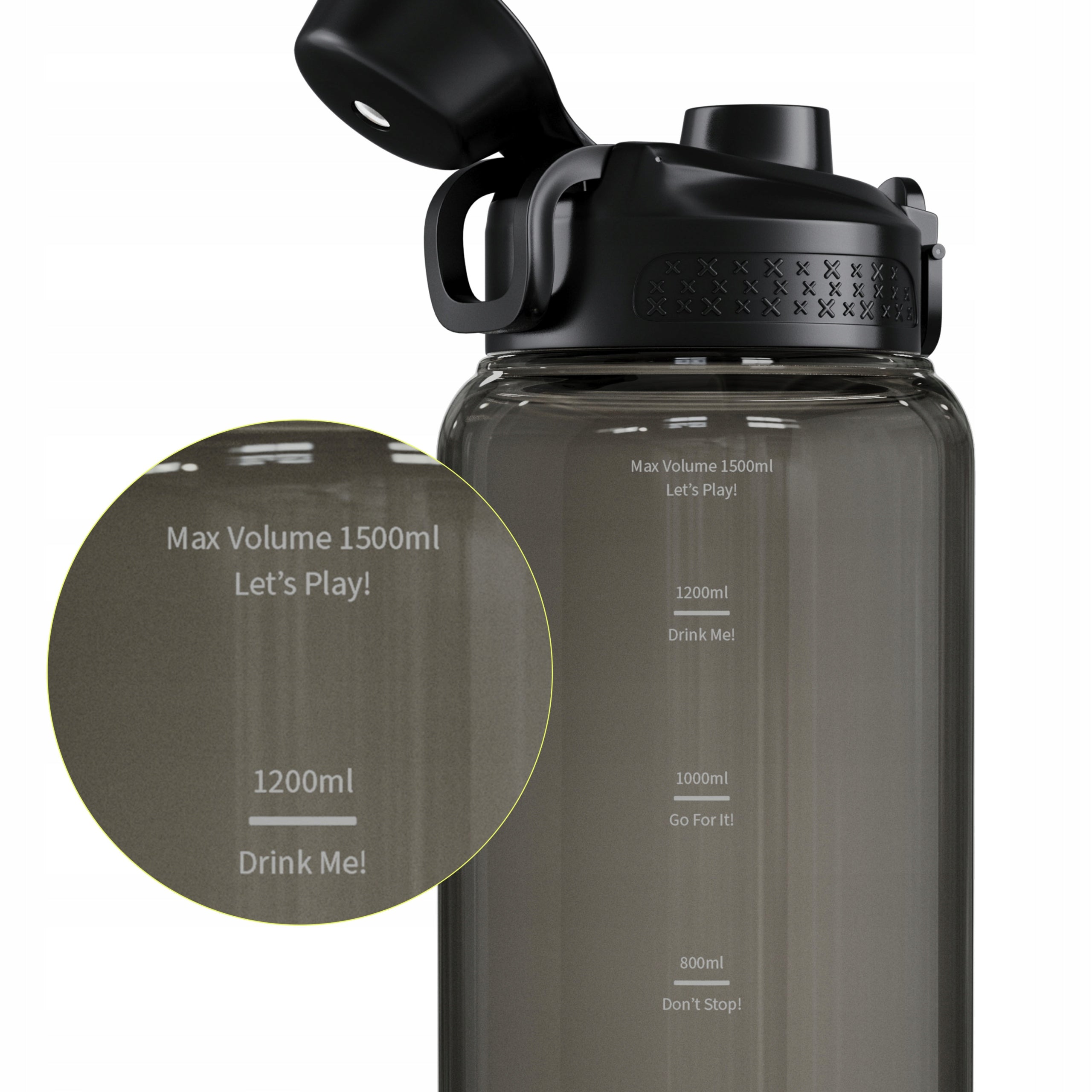 Water bottle sports water bottle BPA free Tritan scoop 1500 ml 1,5 l Zipro Brand Zipro