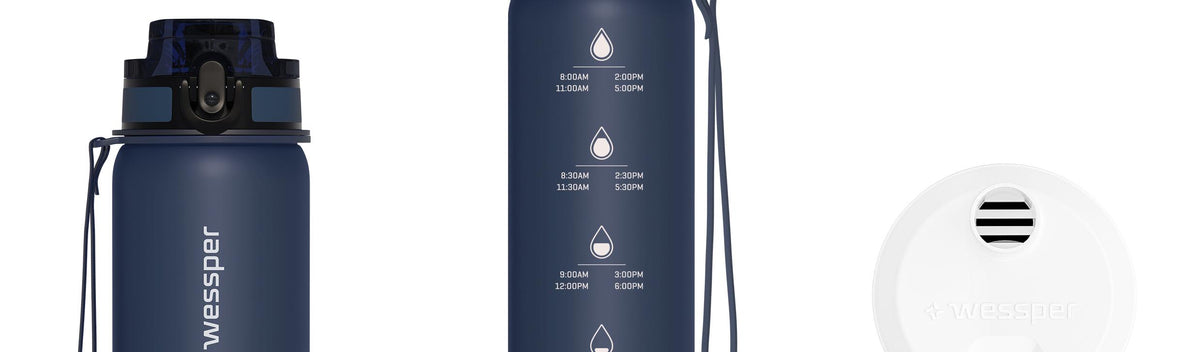 Water bottle tritan water bottle filter bottle Wessper B4 0,5L + 5x filter Packaging status original
