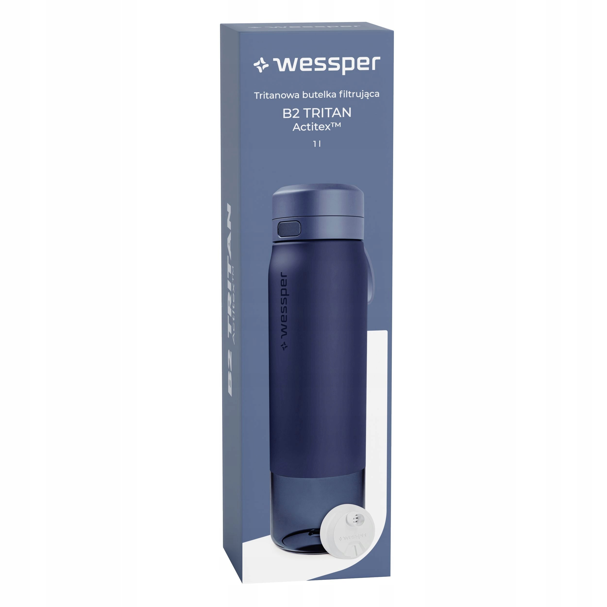 Water bottle with filter TRITAN BPA FREE WESSPER B2 1 L EAN (GTIN) 5902668914017