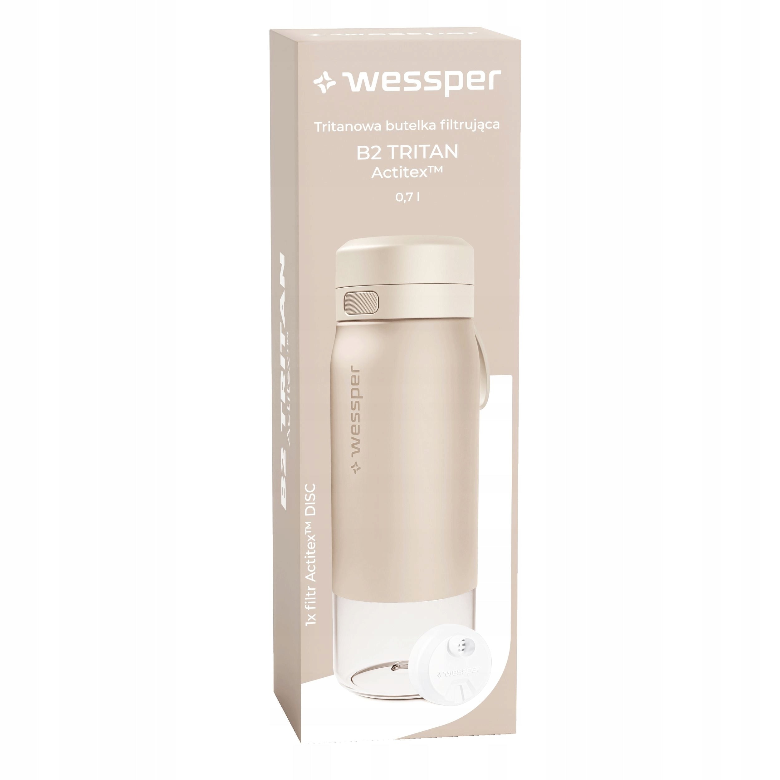 Water bottle with filter TRITAN BPA FREE WESSPER B2 700ml EAN (GTIN) 5902668913980