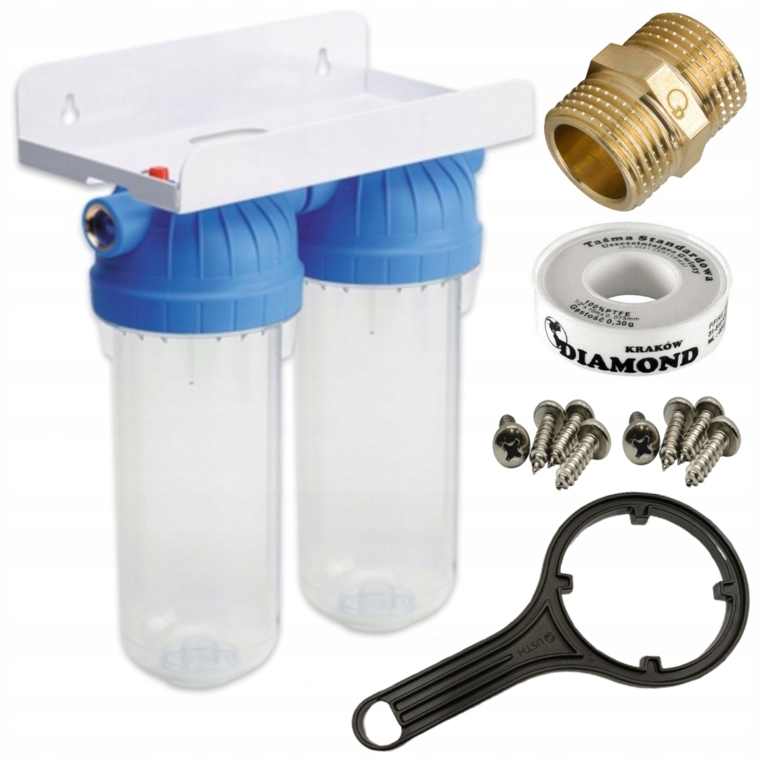 Water filter body 10" Emi connection 1/2" treatment station