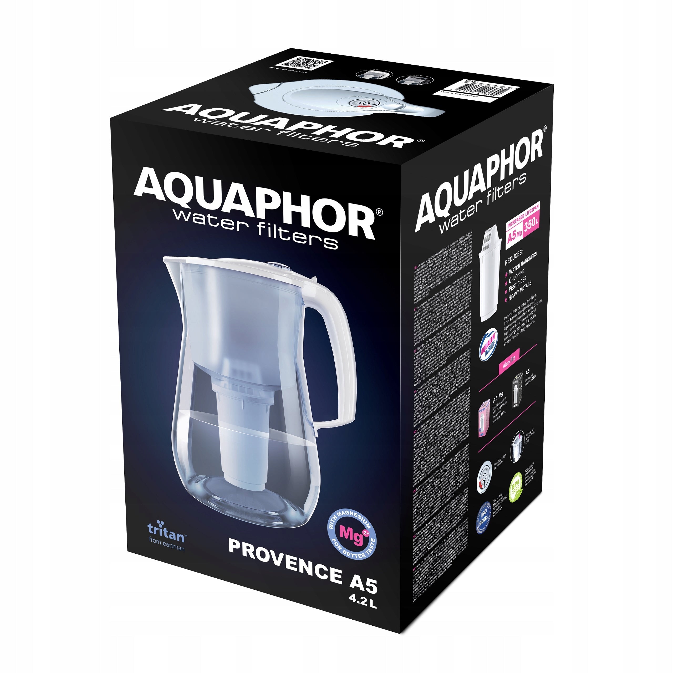 Water filter jug Aquaphor Provence 4,2L +3 cartridges A5 Mg2+ included Manufacturer code Provence + 3