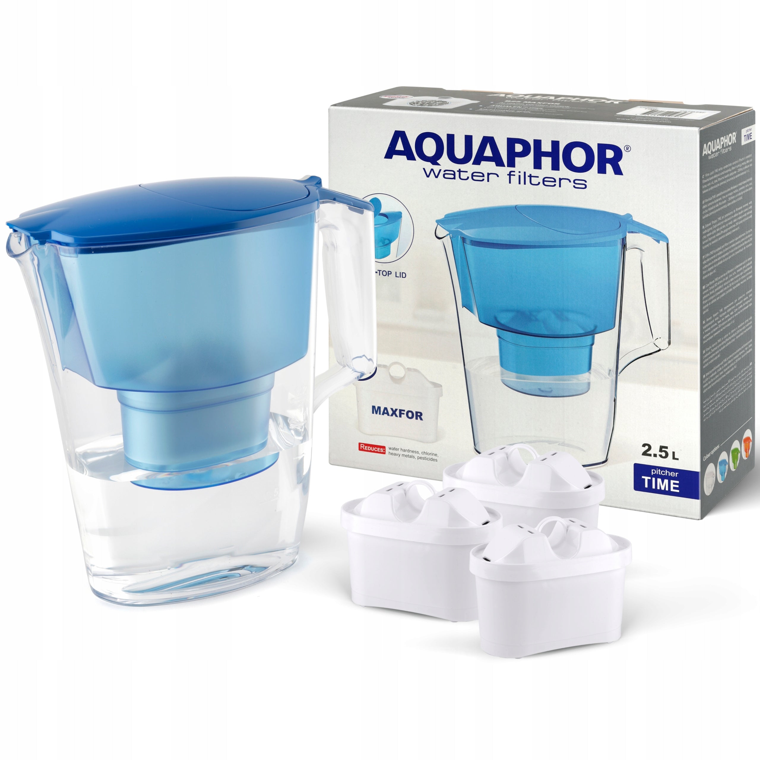 Water filter jug Aquaphor Time +3 cartridges