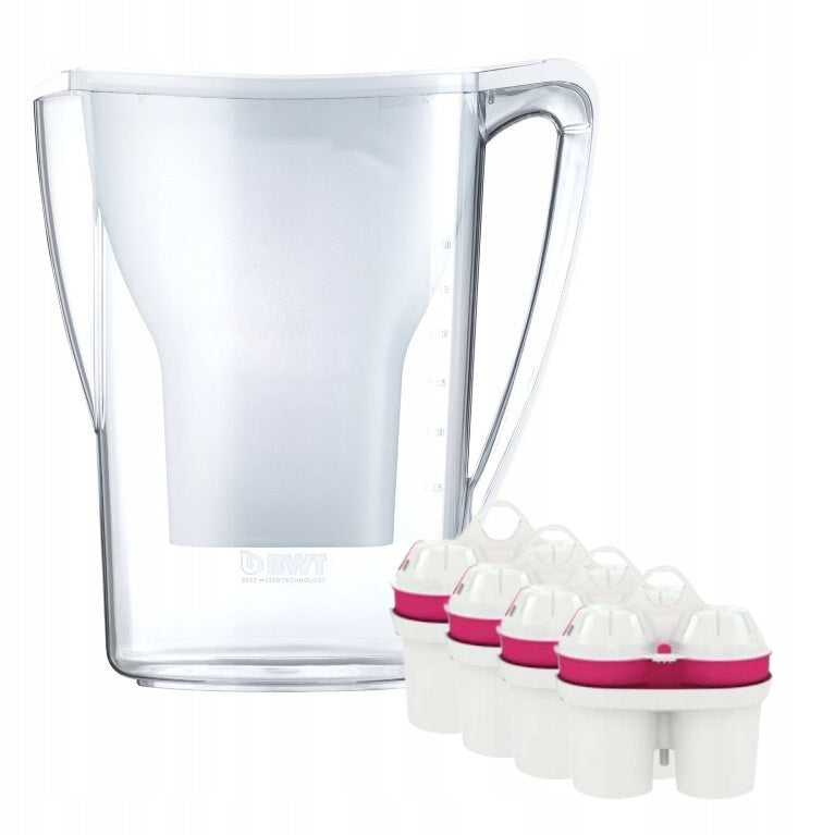 Water filter jug BWT Aqualizer Home White - manual + 4x cartridge Mg2+ Packaging status original
