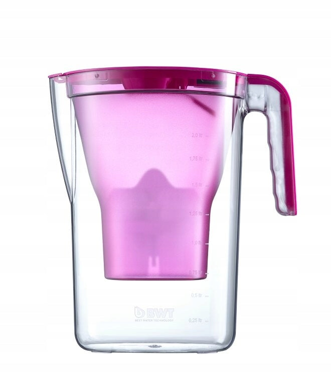 Water filter jug BWT Vida 2.6 l Pink - manual with cartridge Mg2+ Product height 27.8 cm