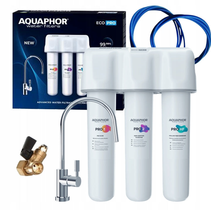 Water filter with sink tap AQUAPHOR ECO PRO antibacterial kitchen