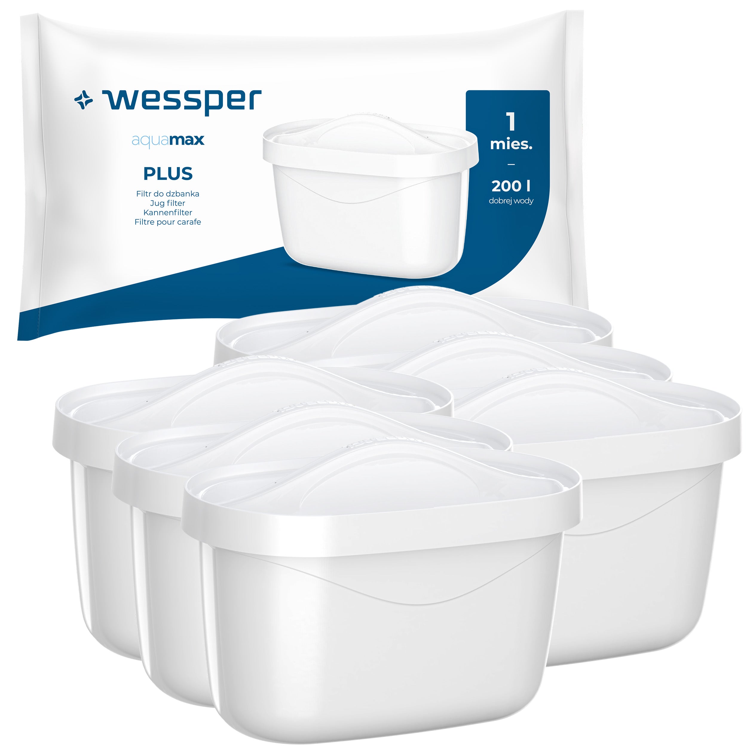 Water filters Wessper AQUAMAX PLUS for AQUAPHOR BRITA DAFI jug 6 pieces