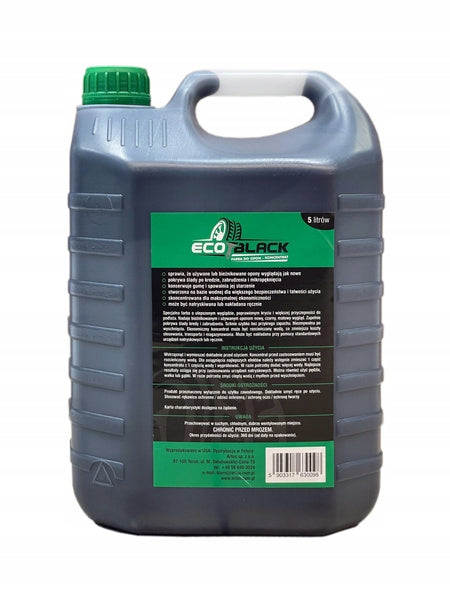 Water paint dressing tires black Poland EcoBlack concentrate 5 L preservative