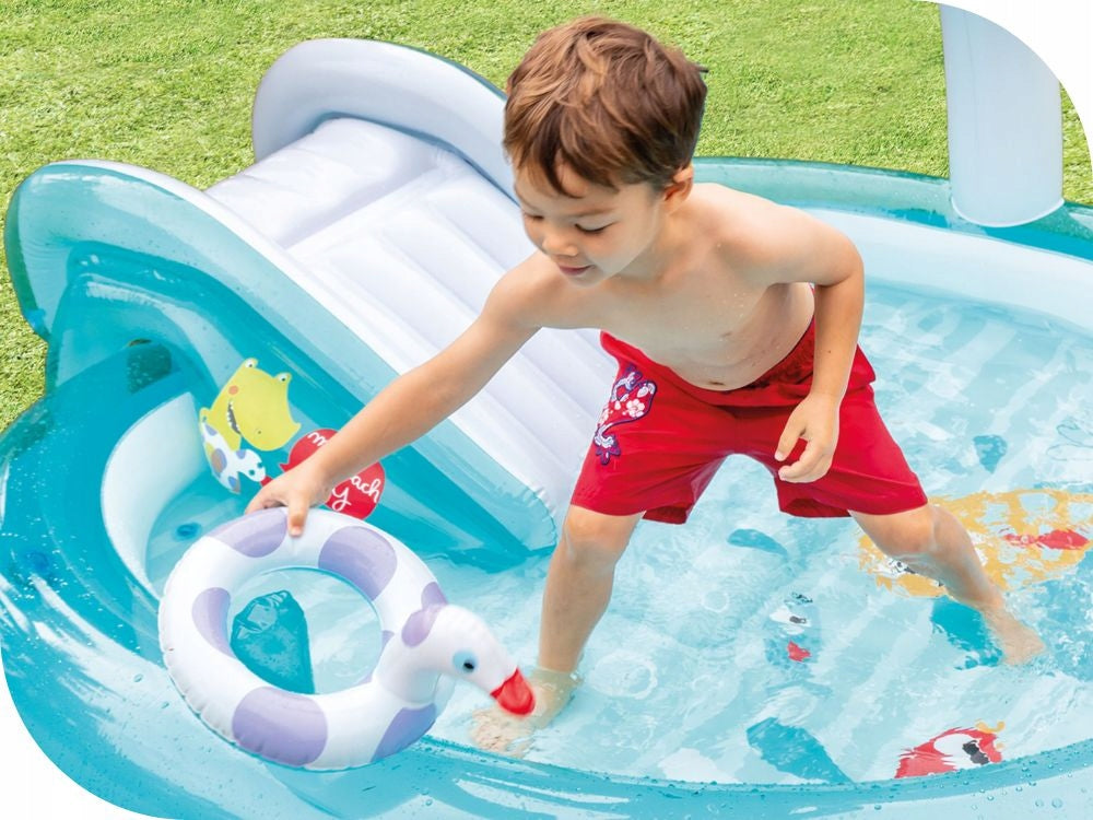 Water playground ALLIGATOR Swimming pool Intex 57165 Inflatable Slide MODEL 2026 Kind inflatable