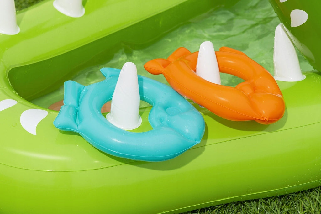 Water playground CROCODILE 234x163x87 Bestway SLIDE ACCESSORIES SHOWER TRAY Color green