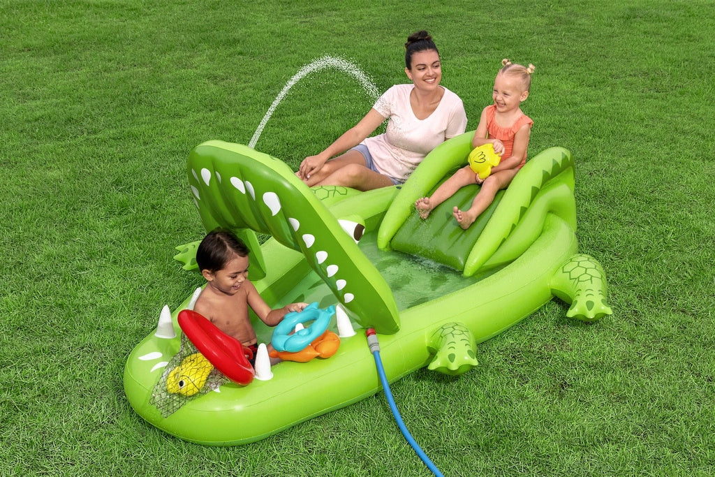 Water playground CROCODILE 234x163x87 Bestway SLIDE ACCESSORIES SHOWER TRAY Packaging status original