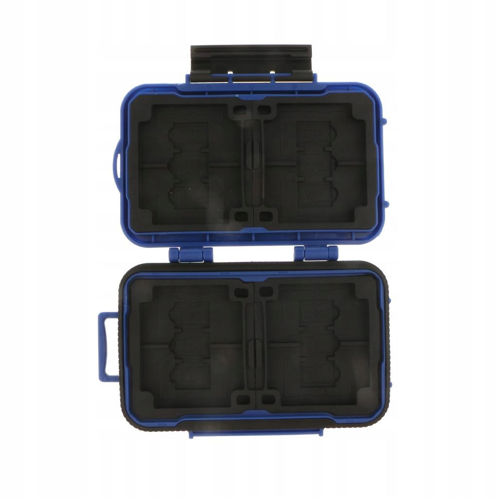 Water resistant Card Case Holder for 4 CF/8 SD/12 TF Camera Cards Blue Model Memory Card Case Waterproof