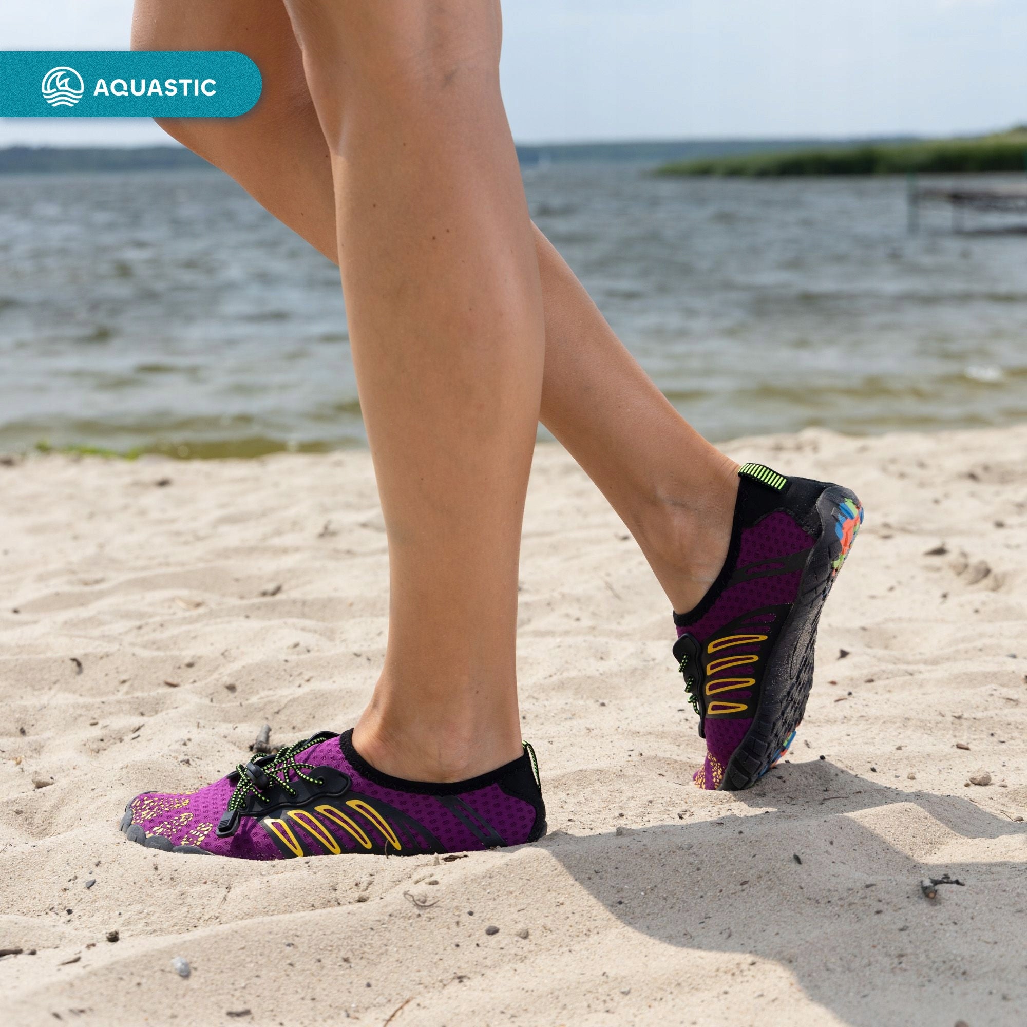 Water shoes AQUASTIC Aqua WS120 purple 38 FOR BEACH ECHINACEA Brand Aquastic