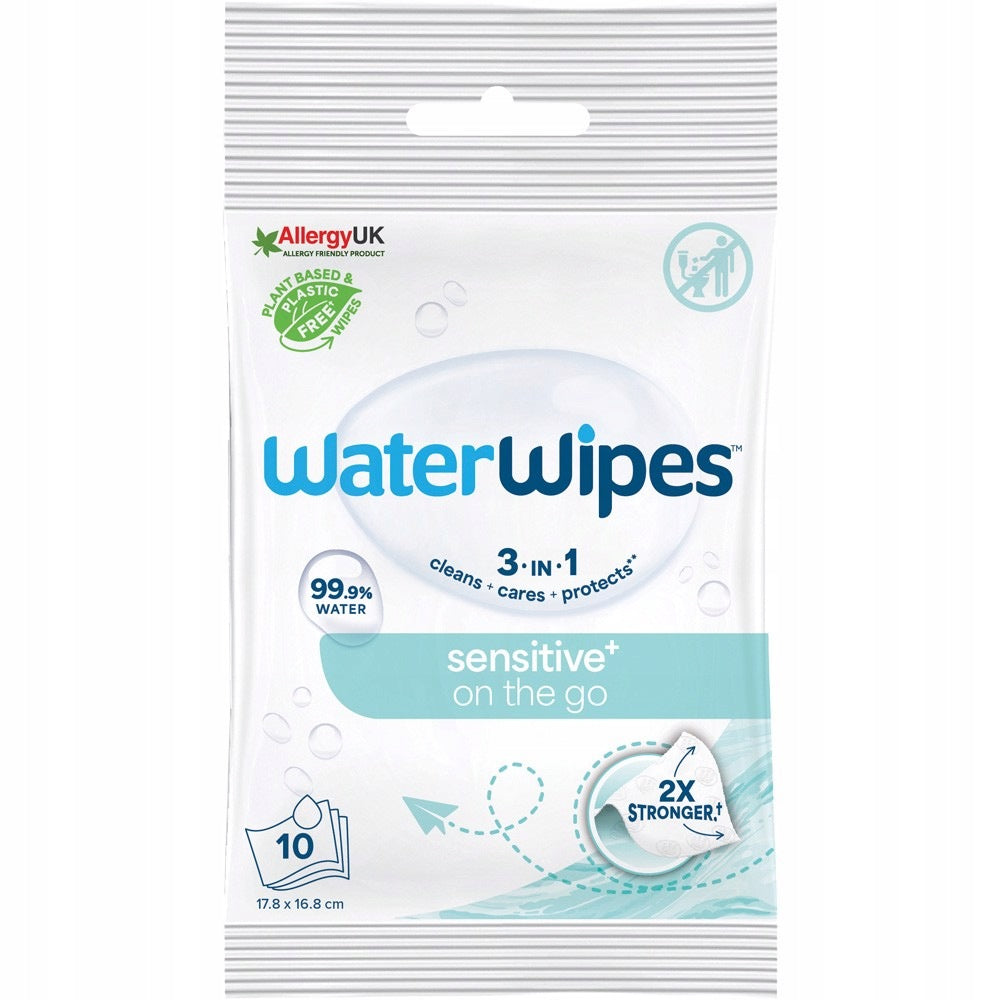 WaterWipes Aqua On The Go Wet Wipes 99,9% Water 10pcs