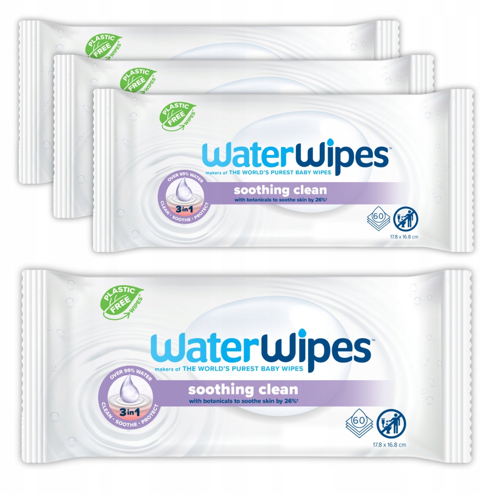 WaterWipes Wet Wipes with Lavender Extract 4x60 (240pcs)