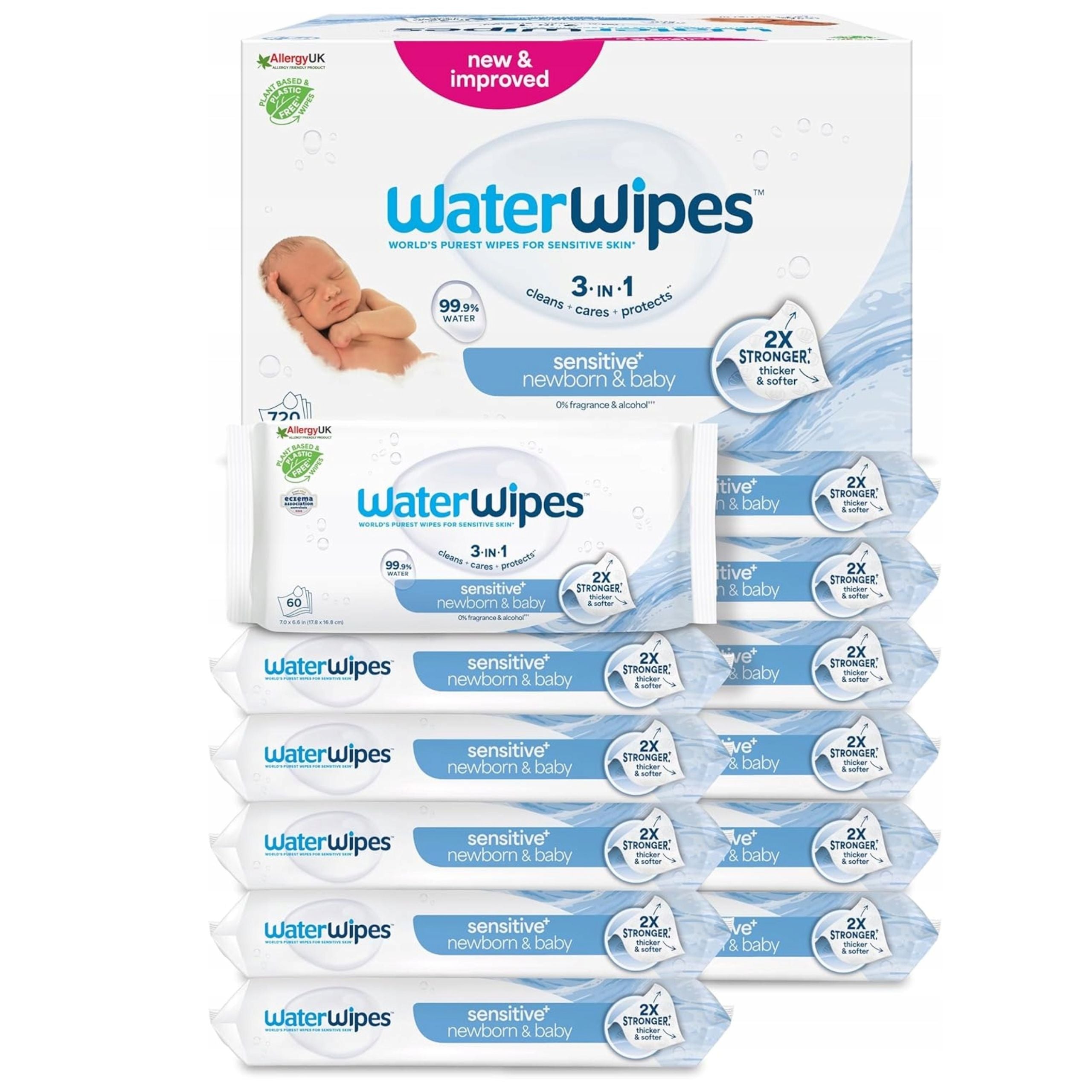 WaterWipes Wet wipes BIO 12x60pcs 99,9% water gentle set Packaging status original