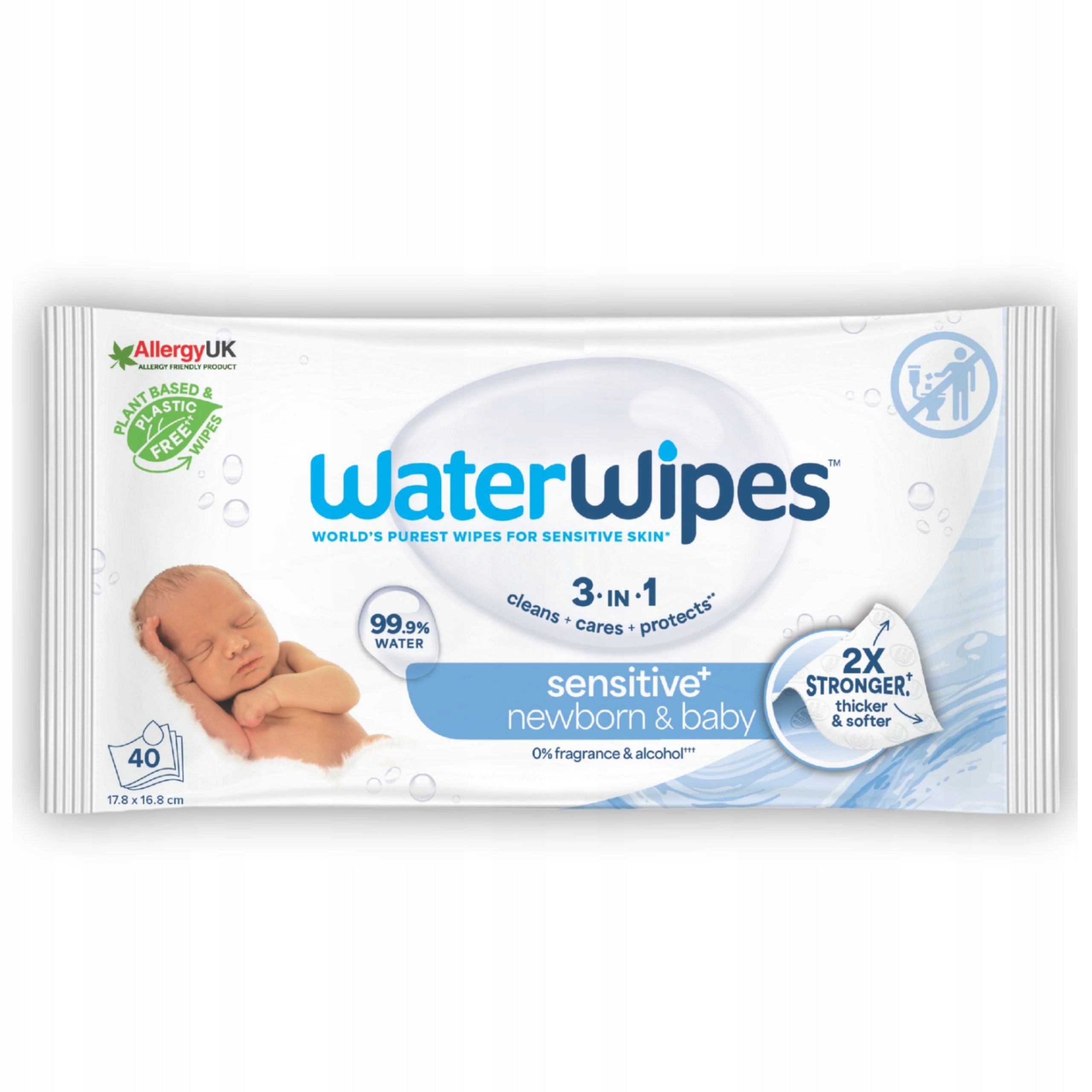 WaterWipes Wipes BIO Moisturized Clean Composition 2x40pcs (80pcs) 99,9% Water Packaging status original