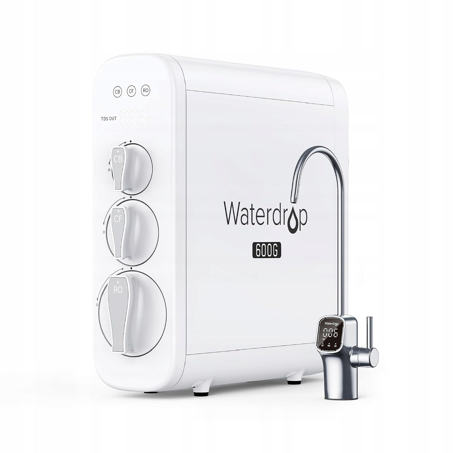 Waterdrop G3P600 Reverse Osmosis Water Filter, 600 GPD, Water Softener